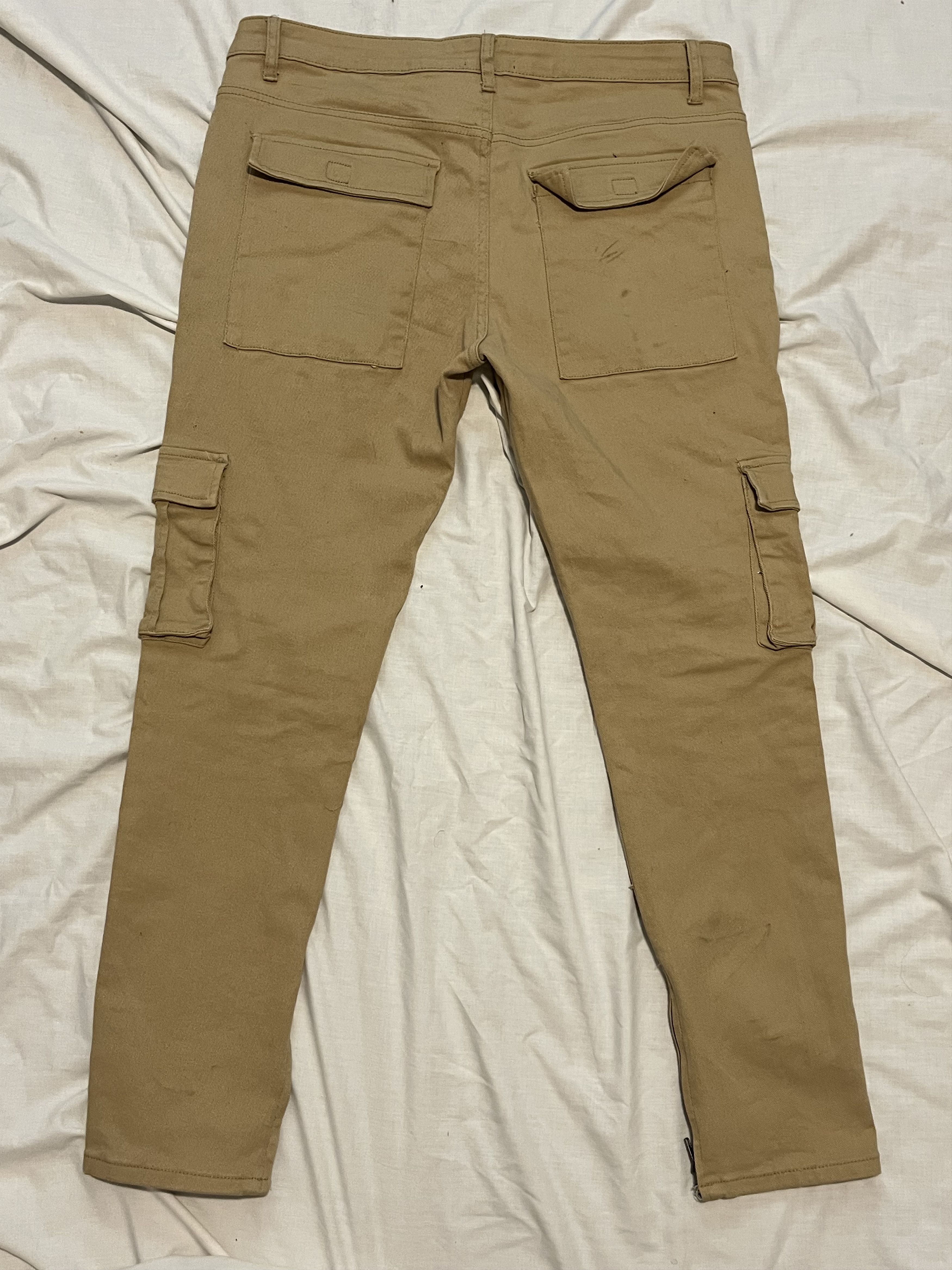 Fashion Nova NovaMen khaki cargo pants Size US 36 / EU 52 - 2 Thumbnail