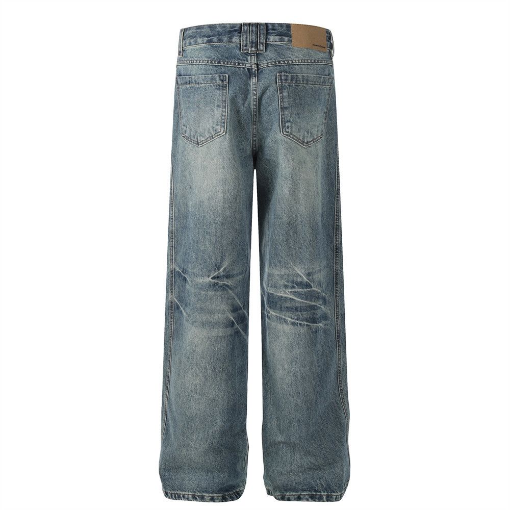 Japanese Brand × Jean American retro washed distressed patchwork jeans Size US 34 / EU 50 - 3 Thumbnail