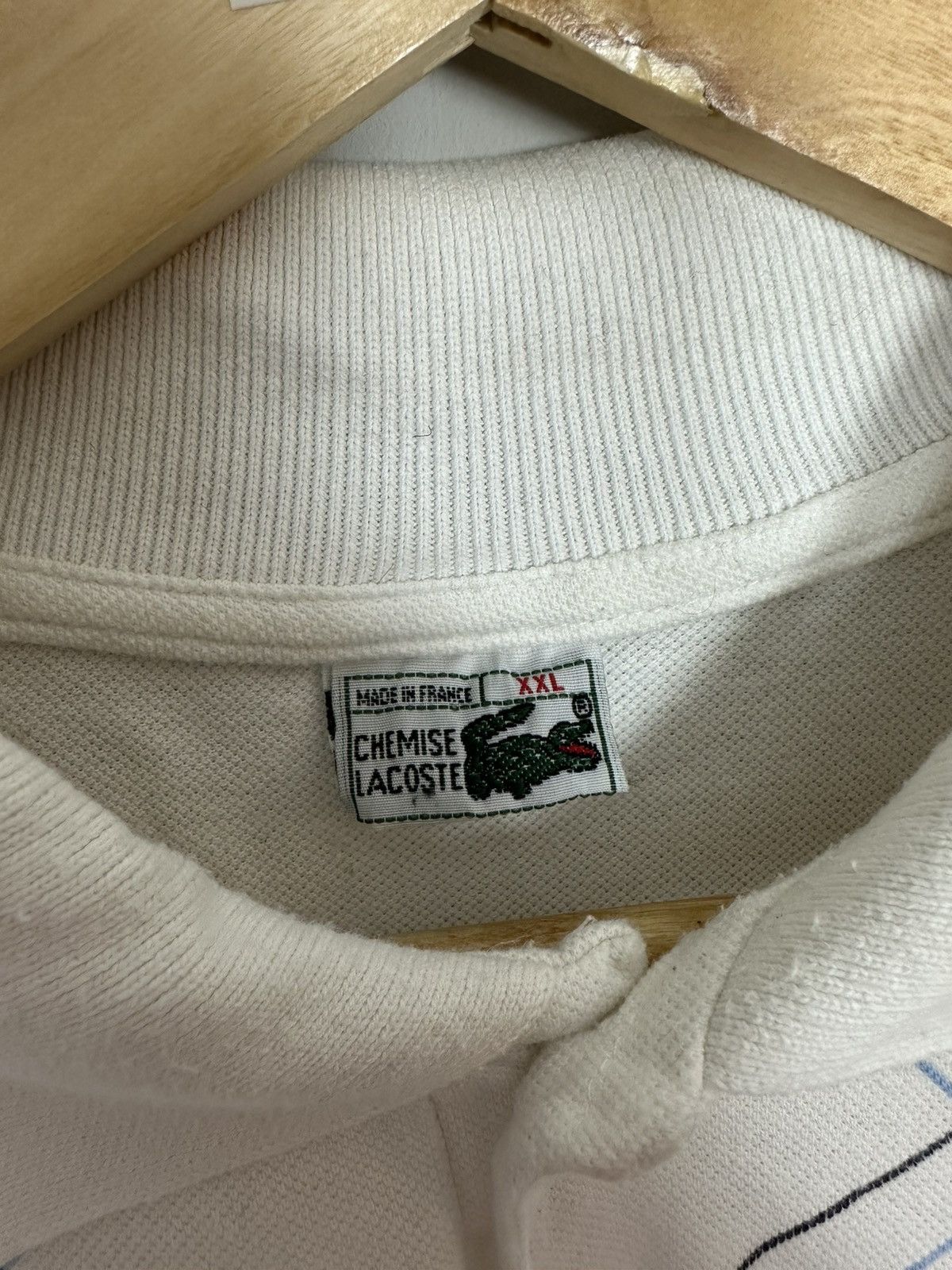 Lacoste Vintage Lacoste Polo XXL Made in France Grid Pattern Size US XXL / EU 58 / 5 - 4 Thumbnail
