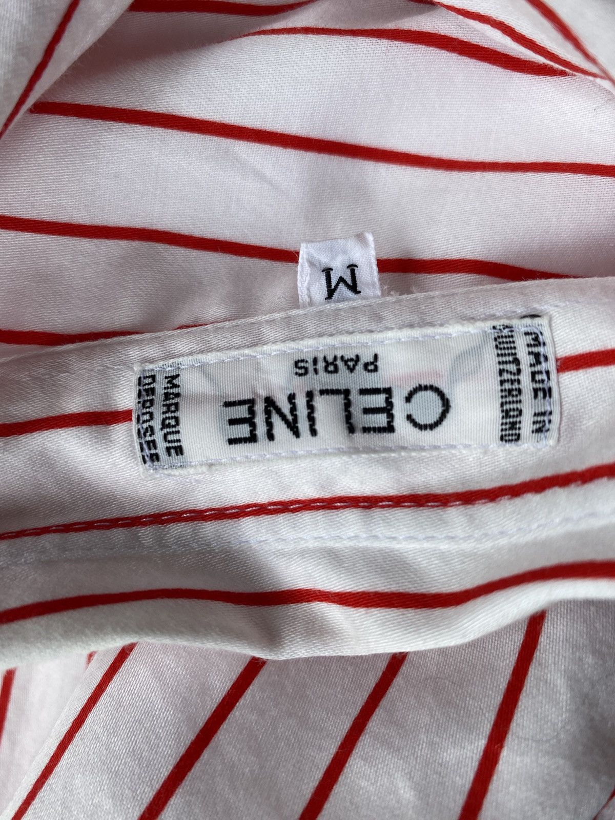 Celine Celine vintage white/red striped pocket shirt Size M / US 6-8 / IT 42-44 - 3 Thumbnail
