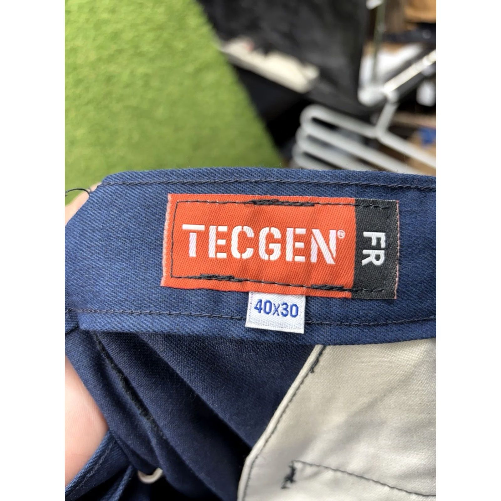 Vintage Tecgen FR Westex Pants Mens 40x30 Cargo Work Flame-Resistant Cotton Nylon Blue 40 Mens Size US 40 / EU 56 - 3 Thumbnail