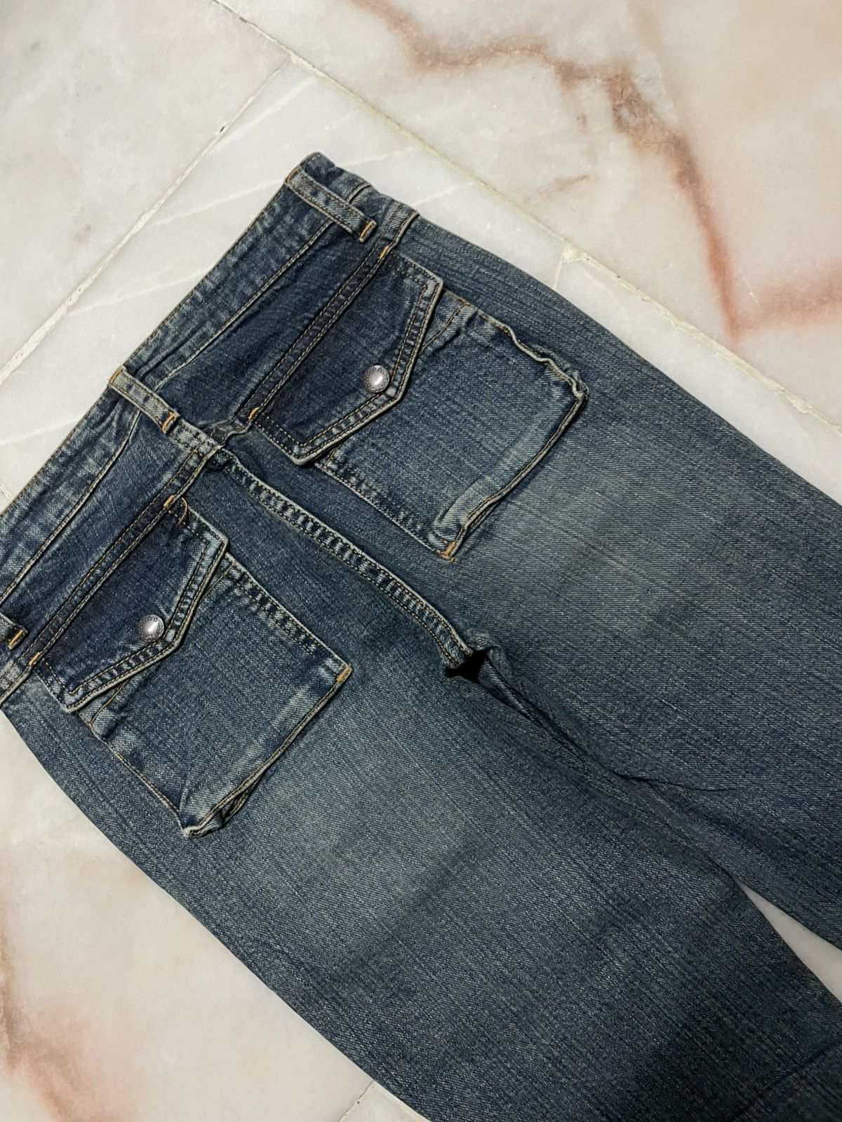 Vintage 💥Bootcut💥90s Dear Heart Japan Bushpants Mudwash Rare Pocket Size 25" / US 0 / IT 36 - 11 Thumbnail