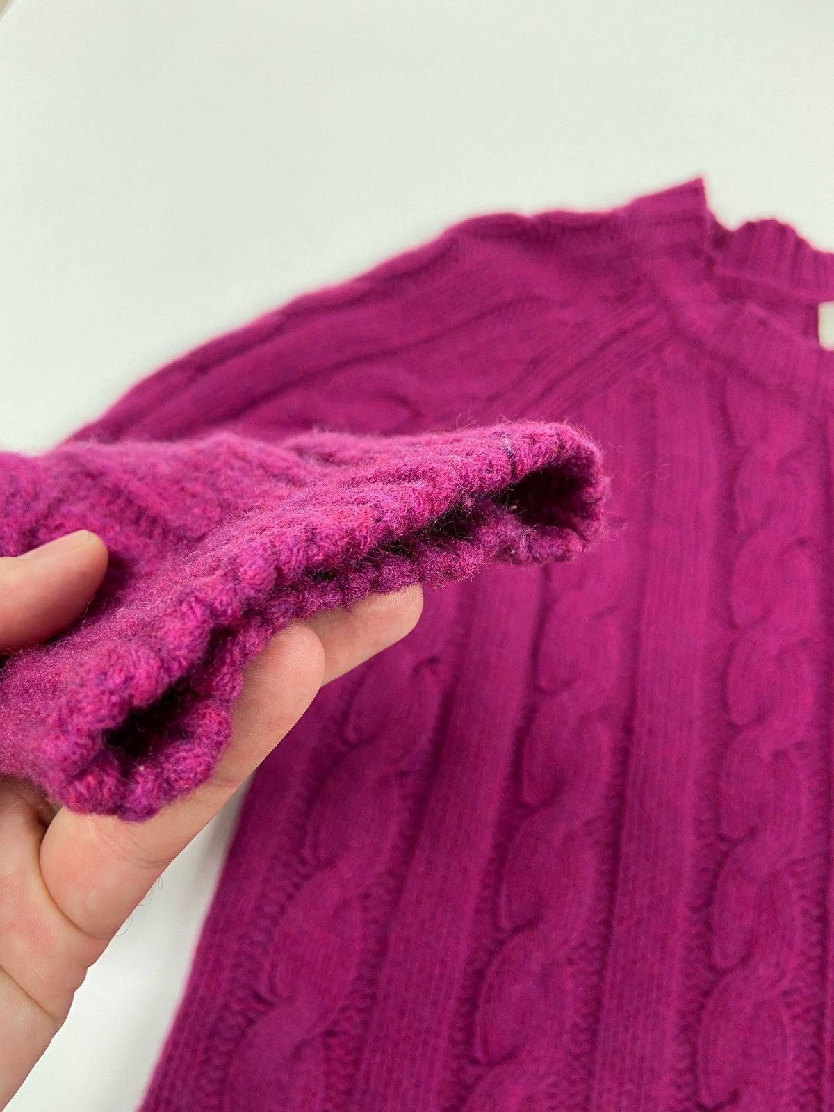 Acne Studios Acne Cable Knit Sweater Pink Lambswool Chunky CrewneckJumper Size XL / US 12-14 / IT 48-50 - 8 Thumbnail