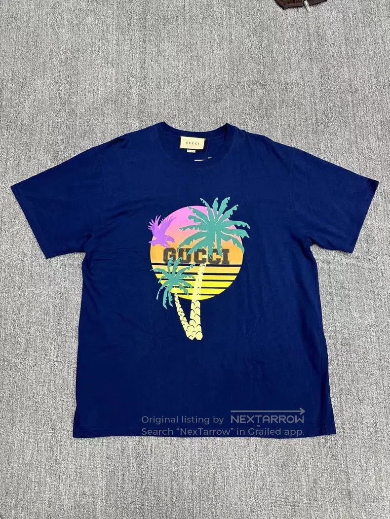 Gucci Gucci Hawaiian coconut letter short sleeve Size US XL / EU 56 / 4 - 1 Thumbnail