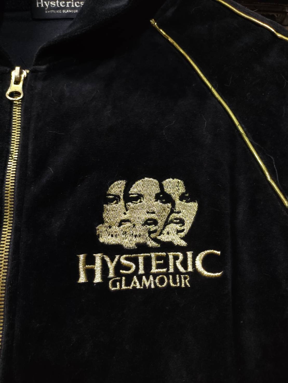 Hysteric Glamour Vtg 00's Hysteric Glamour " Detroit Forever " Velvet Hoodie Size US S / EU 44-46 / 1 - 5 Thumbnail