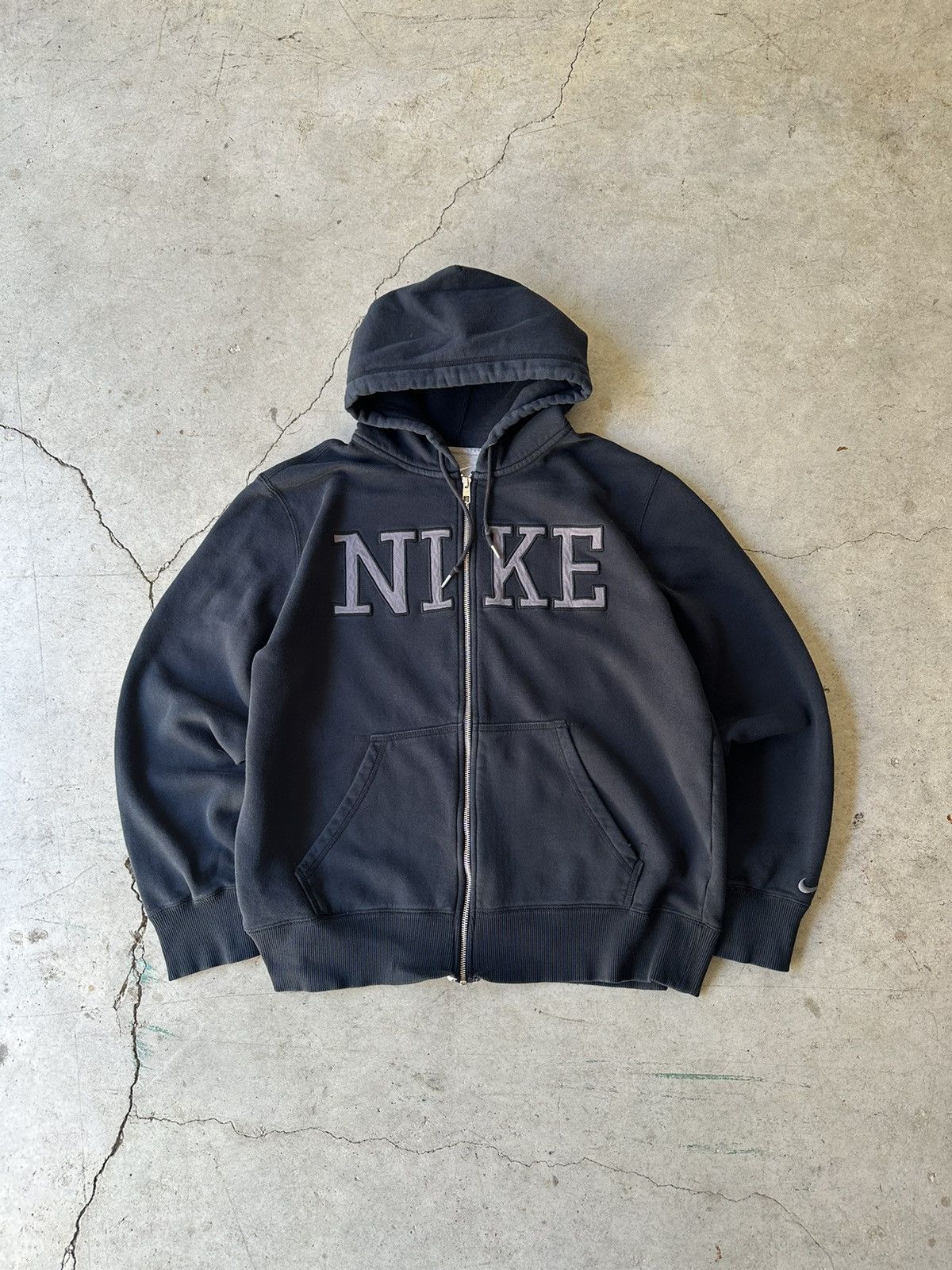 ジャケット・アウター 90s NIKE logo nylon padding hoodie Y2K Nike Jacket L 90s 00s Y2k Big Logo Swoosh Athletic