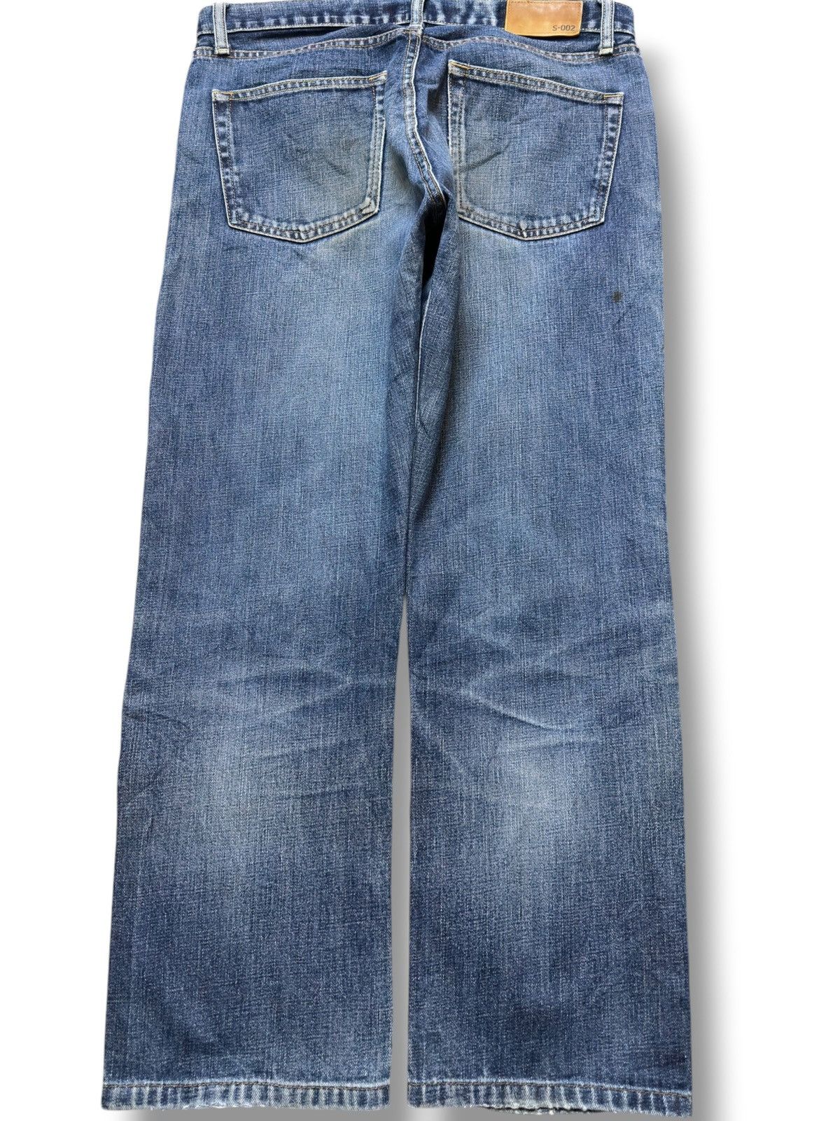 Uniqlo Vintage Uniqlo S-002 Regular Fit Straight Whiskers Denjm Size US 33 - 5 Thumbnail