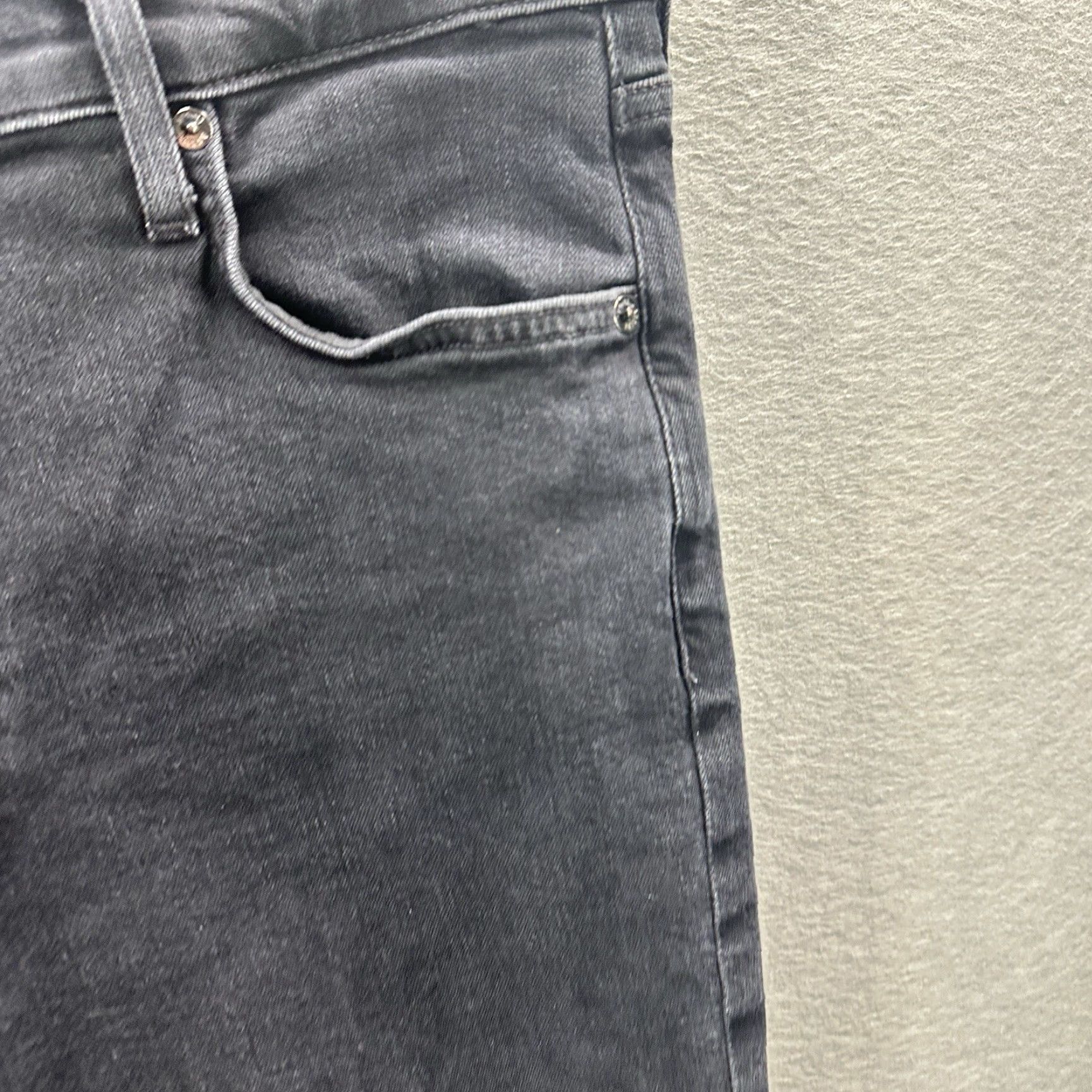 Agolde AGOLDE Jeans Womens 31 Black Nico Straight Leg High Rise Dark Wash Denim Quiet Shirt Jeans Women 31 Black 90s Size 24" / US 00 / IT 34 - 4 Thumbnail