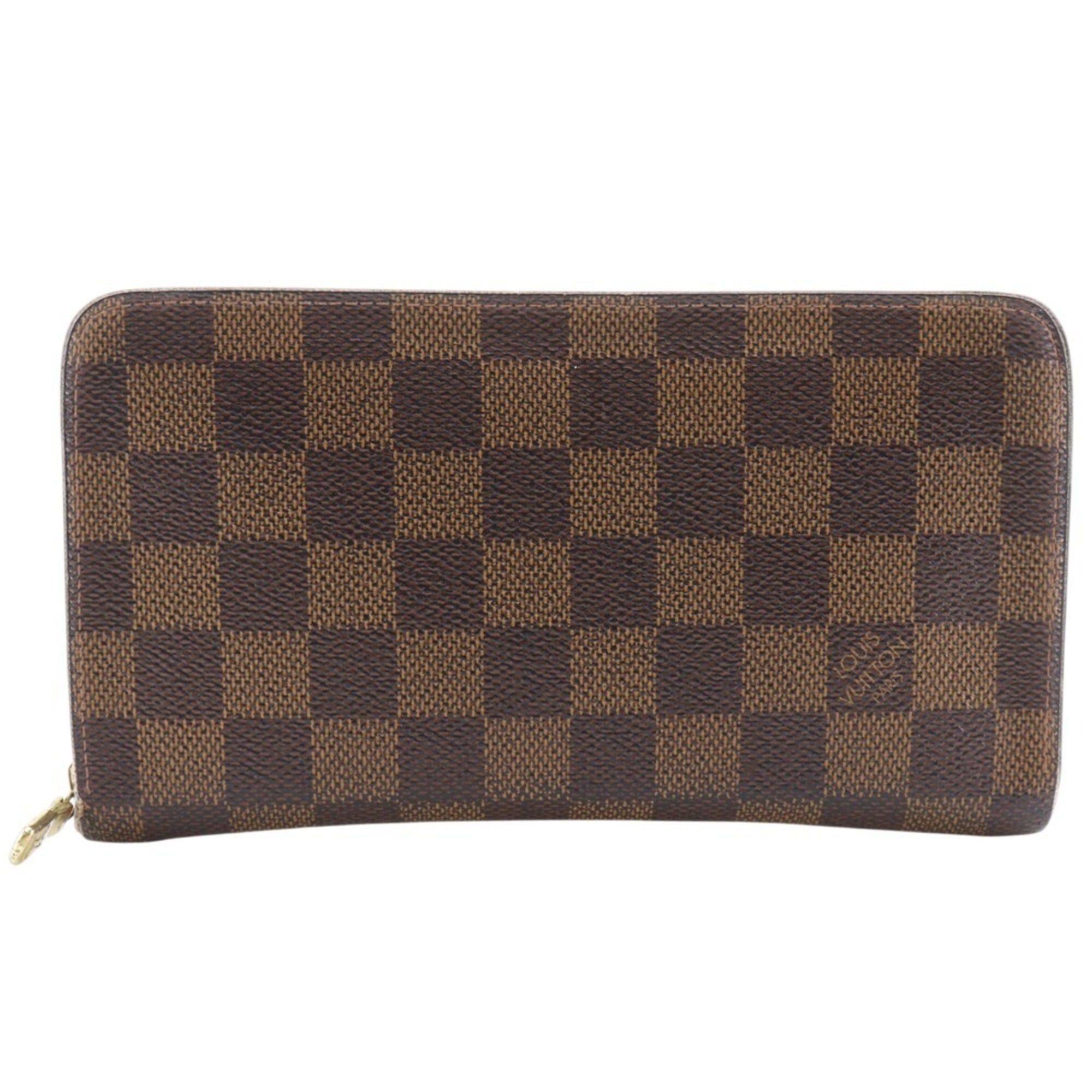Louis Vuitton Louis Vuitton Porte Monnaie Zip Long Wallet N61728 Damier Canvas 2001 Brown CT1001 Zipper Unisex Size ONE SIZE - 1 Thumbnail