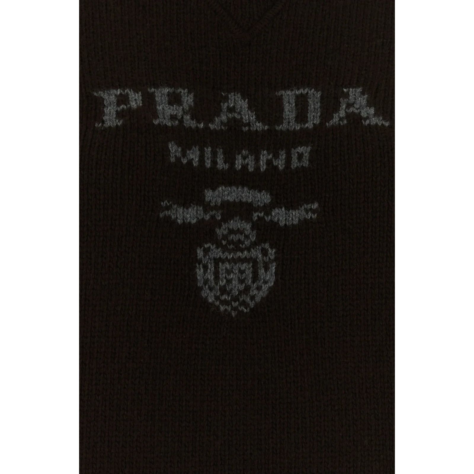 Prada PRADA Dark Brown Wool Blend Sweater New & Authentic (Women's Size XL / US 12-14 / IT 48-50 - 3 Thumbnail