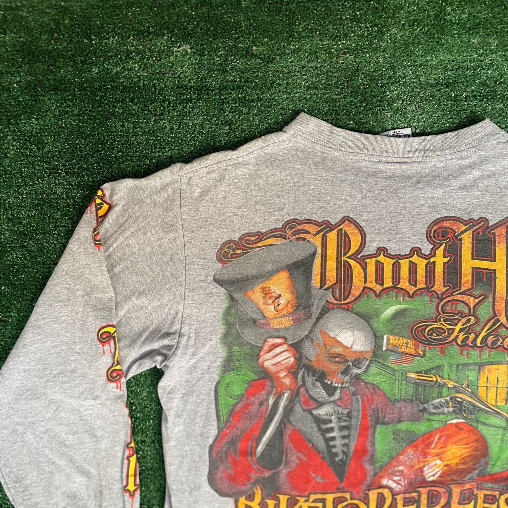 Vintage Vintage Y2K Boot Hill Saloon Shirt Motorcycle Biker Punk Tee Size US M / EU 48-50 / 2 - 2 Thumbnail