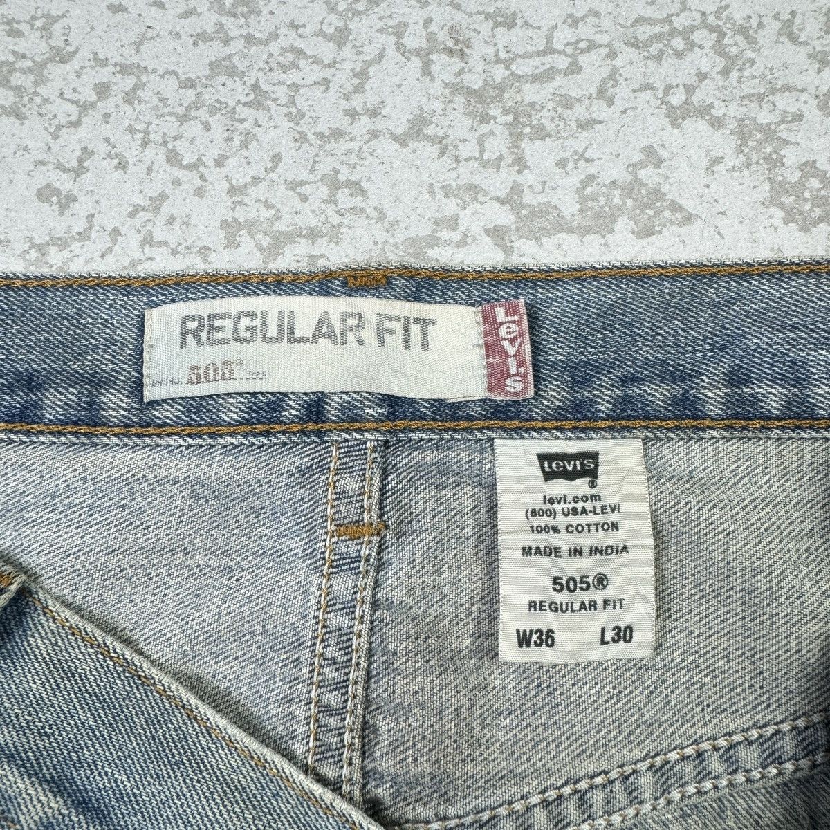 If Six Was Nine × Levi's × Vintage 💥Vintage Y2K Levis 505 Sick Dirty Rusty Washed Blue Jean Size US 36 / EU 52 - 13 Thumbnail