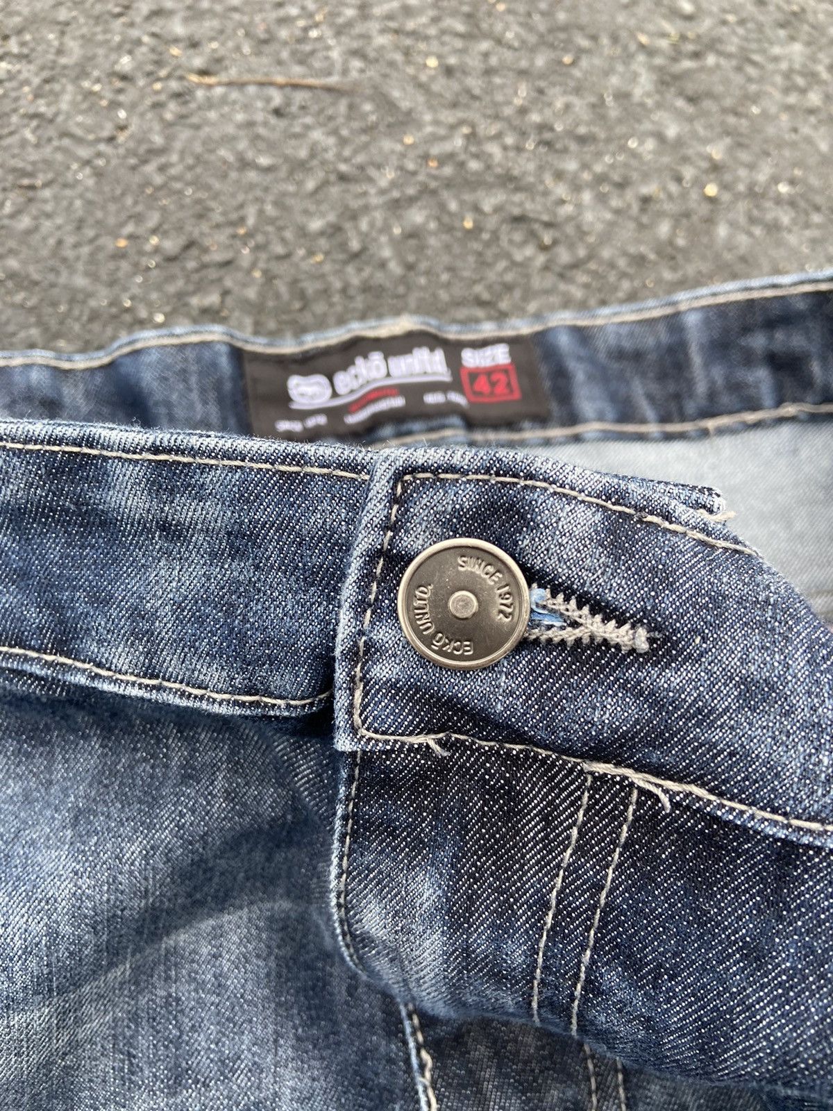 Affliction Crazy Baggy Faded Y2K Opium Style Ecko Southpole Denim Jorts Size US 42 / EU 58 - 4 Thumbnail