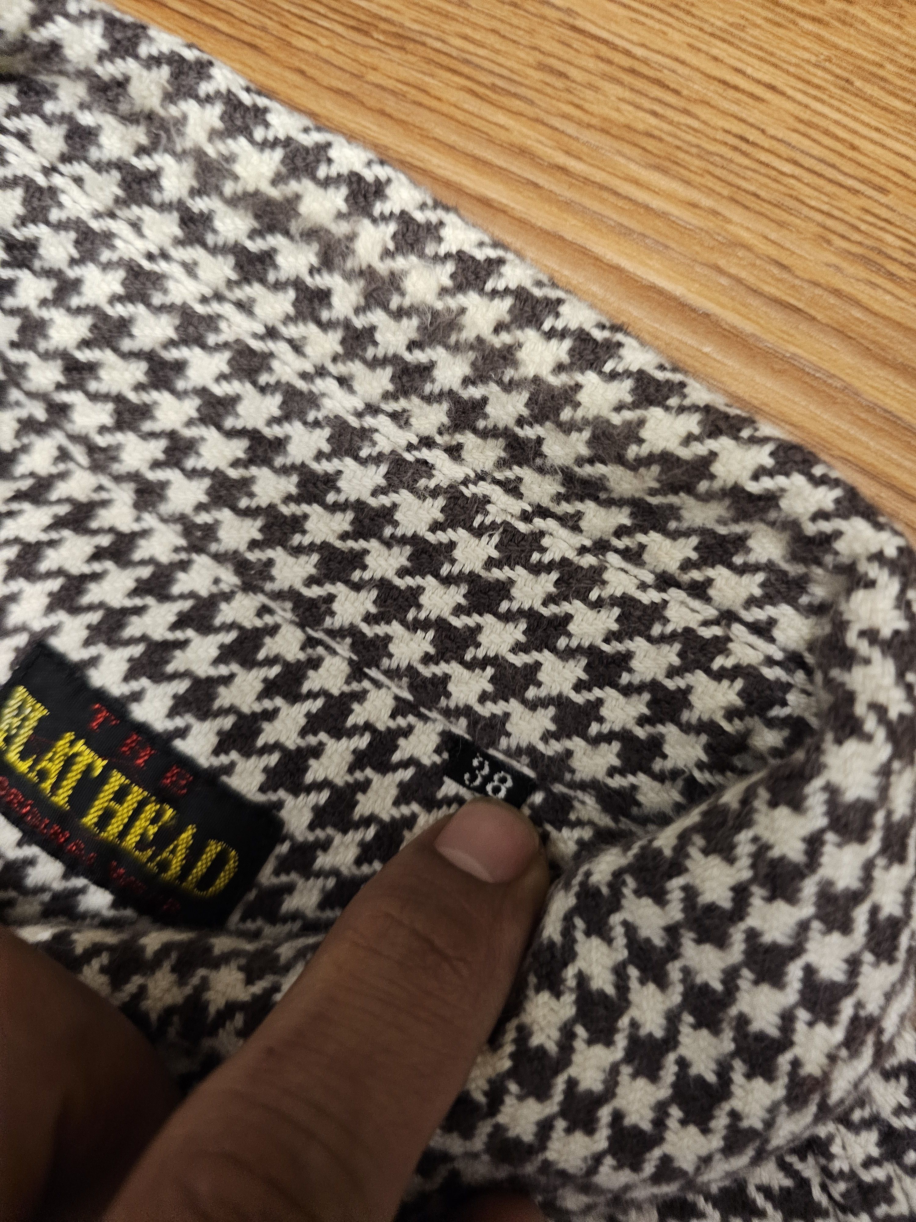 The Flat Head Vintage The Flat Head Houndstooth Western Flannel Shirt Size US S / EU 44-46 / 1 - 5 Thumbnail