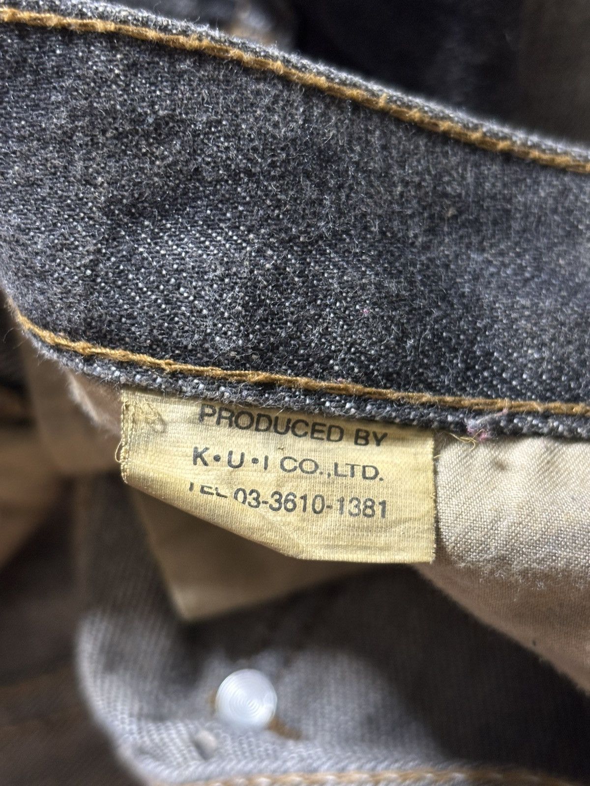 Japanese Brand 2000’s K.U.I - Japanese Archive’s Splash Ripped Flared Jeans Size US 30 / EU 46 - 9 Thumbnail