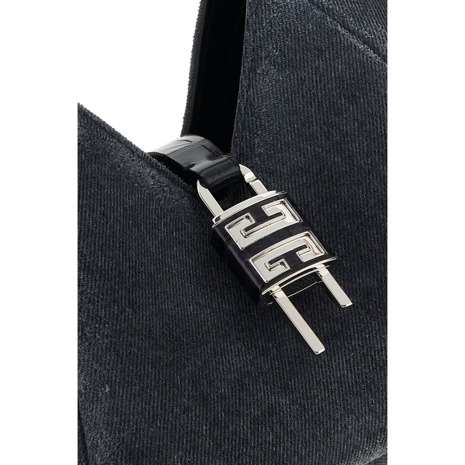 Givenchy GIVENCHY G-Hobo Mini Black Denim Top Handle Bag New & Authen Size ONE SIZE - 4 Thumbnail