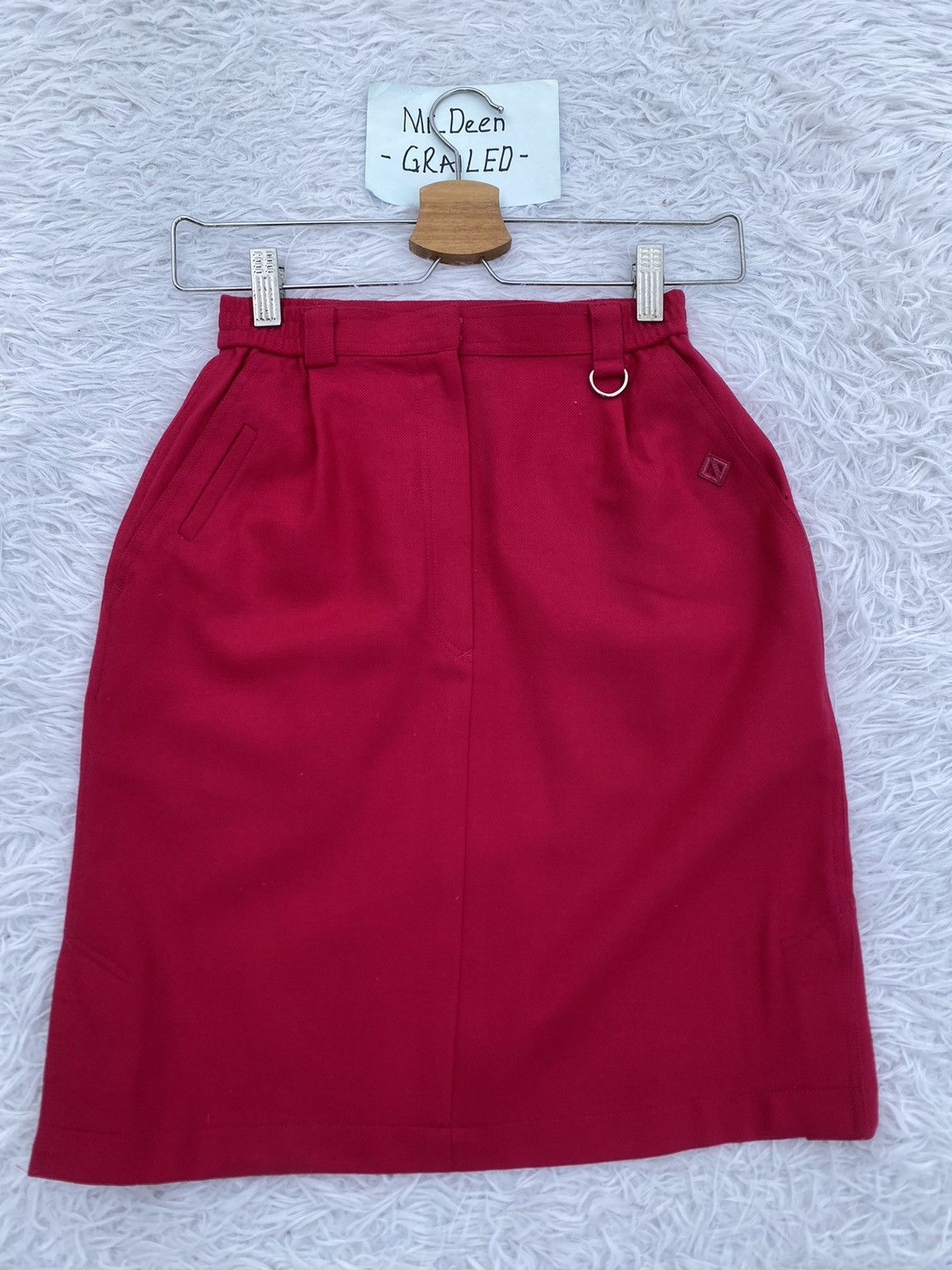 Christian Dior Monsieur Rare Vintage 90s Christian Dior Red Skirt Size 27" / US 4 / IT 40 - 5 Thumbnail