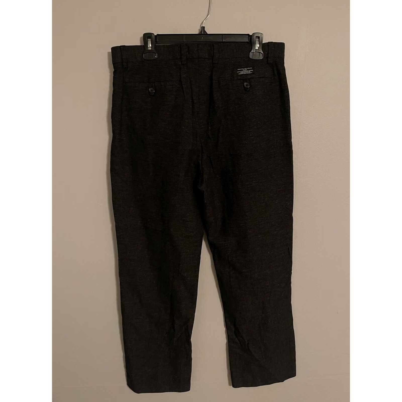 Banana Republic Banana Republic Gavin Chino Cotton Charcoal Gray Dress Pants - Mens 34x30 Size US 34 / EU 50 - 3 Thumbnail