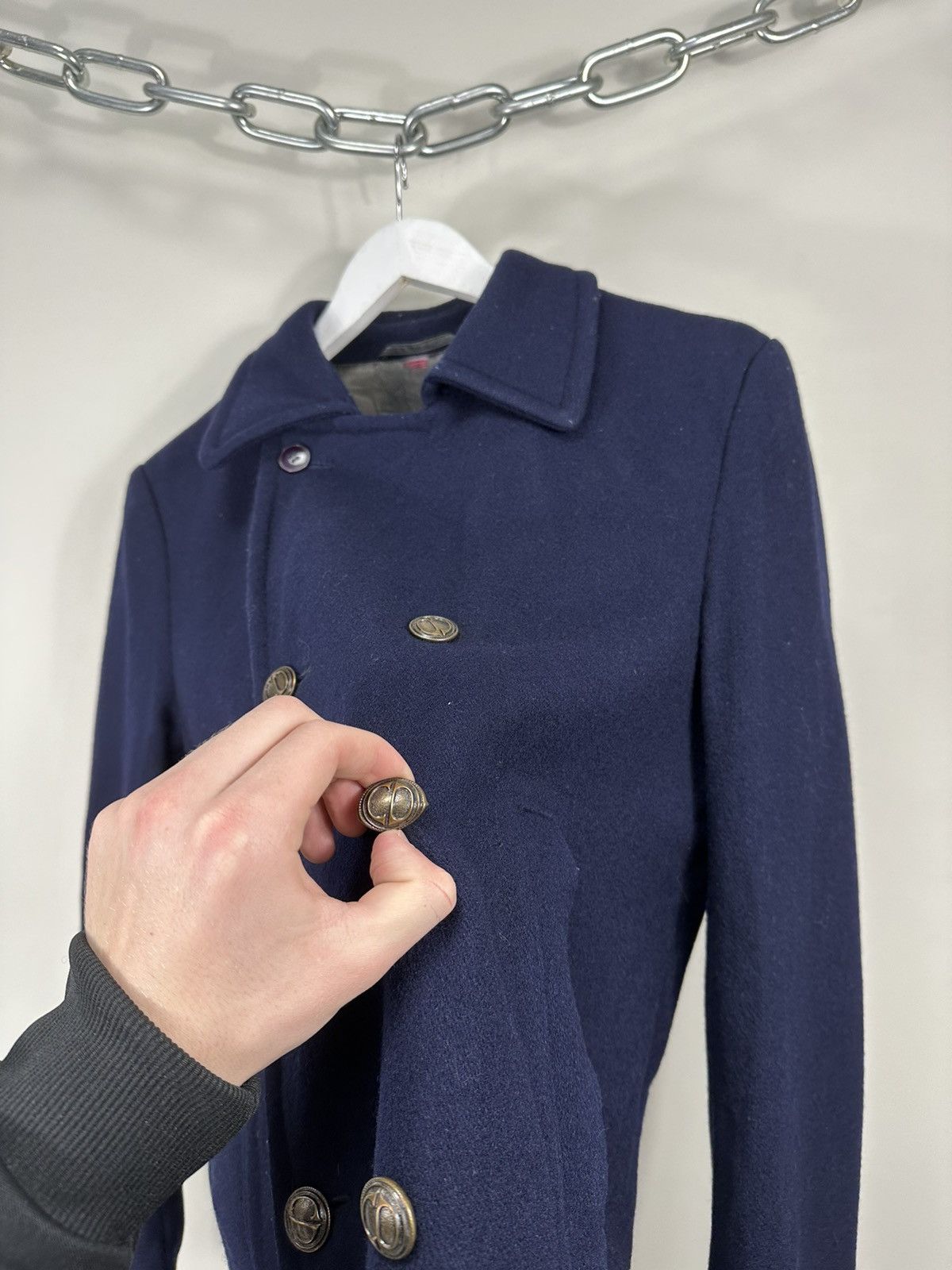 Christian Dior Monsieur Vintage 90s Christian Dior Double Breasted Luxury Wool Coat Size 40R - 8 Thumbnail