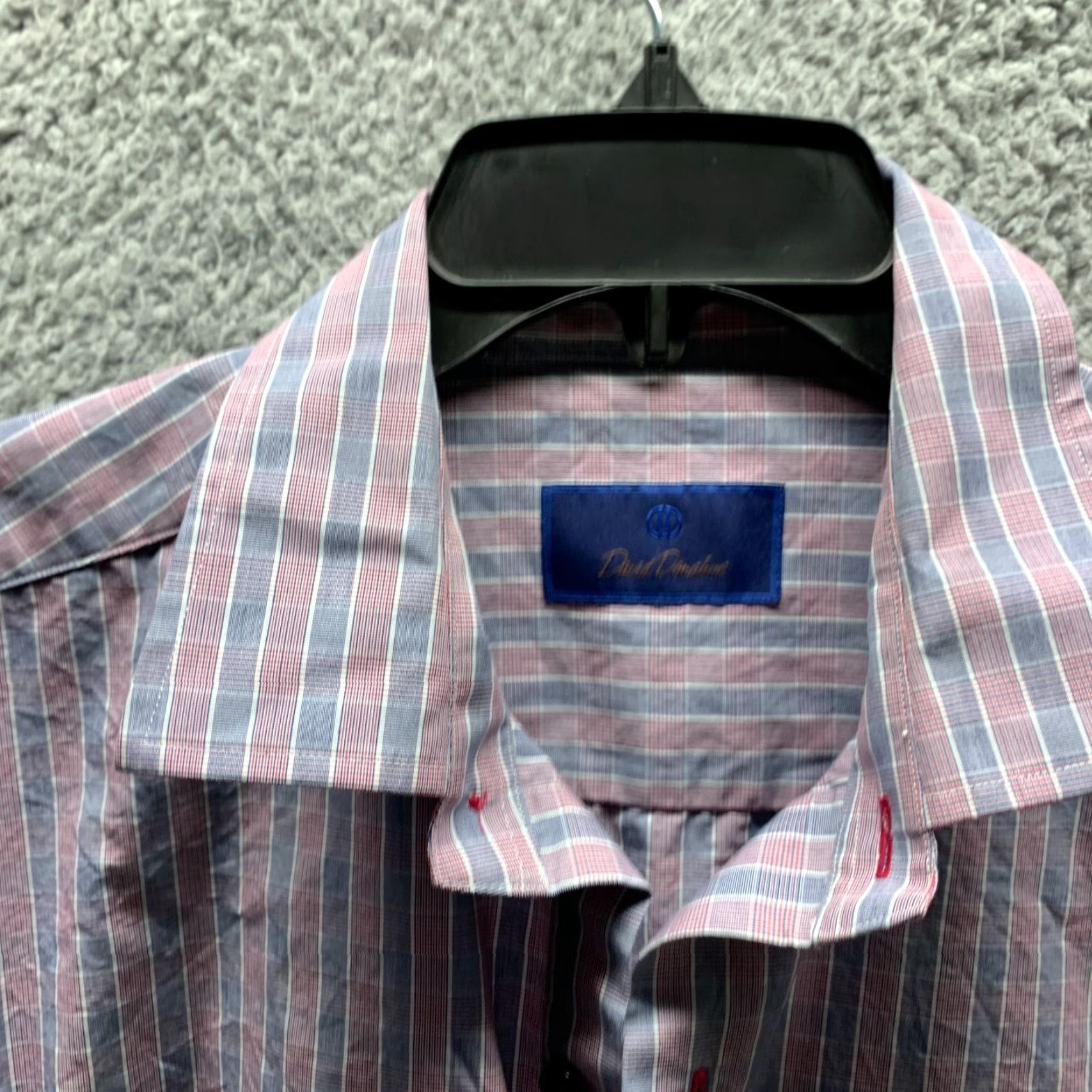 David Donahue **David Donahue Red Plaid Button-Up Shirt Adult Large Cotton** User: David Donahue Red Plaid Button-Up Shirt Adult Large Cotton Size 42R - 6 Thumbnail