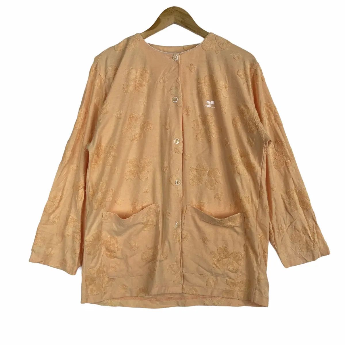 Courreges Vintage COURREGES ORANGE Pullover Jumper Crewneck T-Shirt Size L / US 10 / IT 46 - 1 Thumbnail