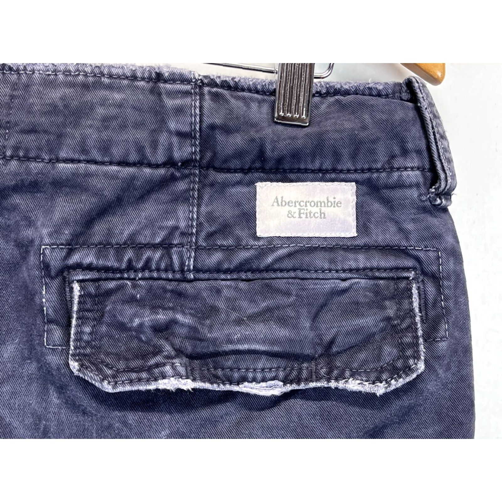Abercrombie & Fitch VINTAGE Abercrombie & Fitch Cargo Shorts Mens Size 32 Blue Chino Heavy Wash Size US 32 / EU 48 - 3 Thumbnail