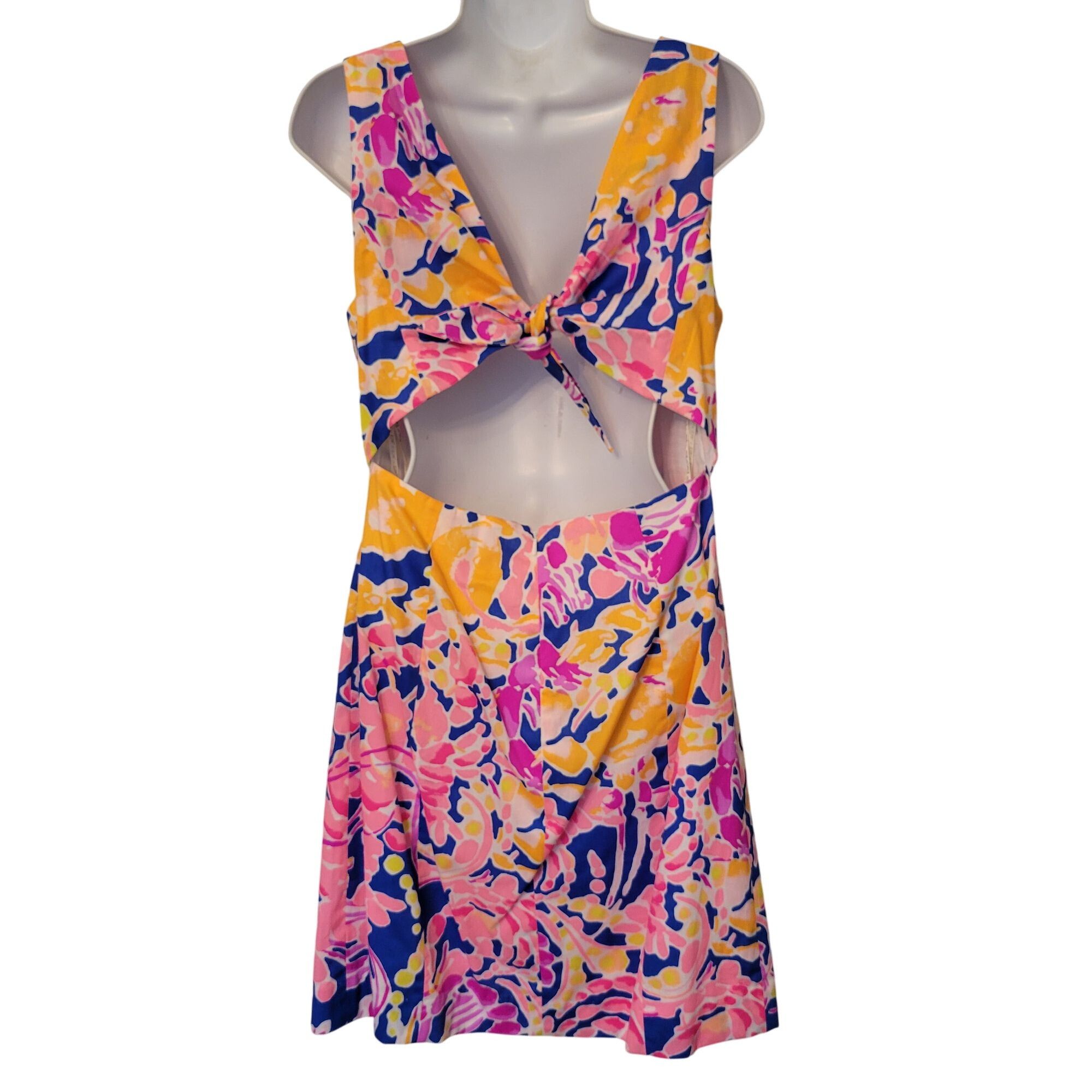 Lilly Pulitzer Lilly Pulitzer Dress Back Bow Sleeveless 6 COURTNEY Shift Br Size M / US 6-8 / IT 42-44 - 6 Thumbnail