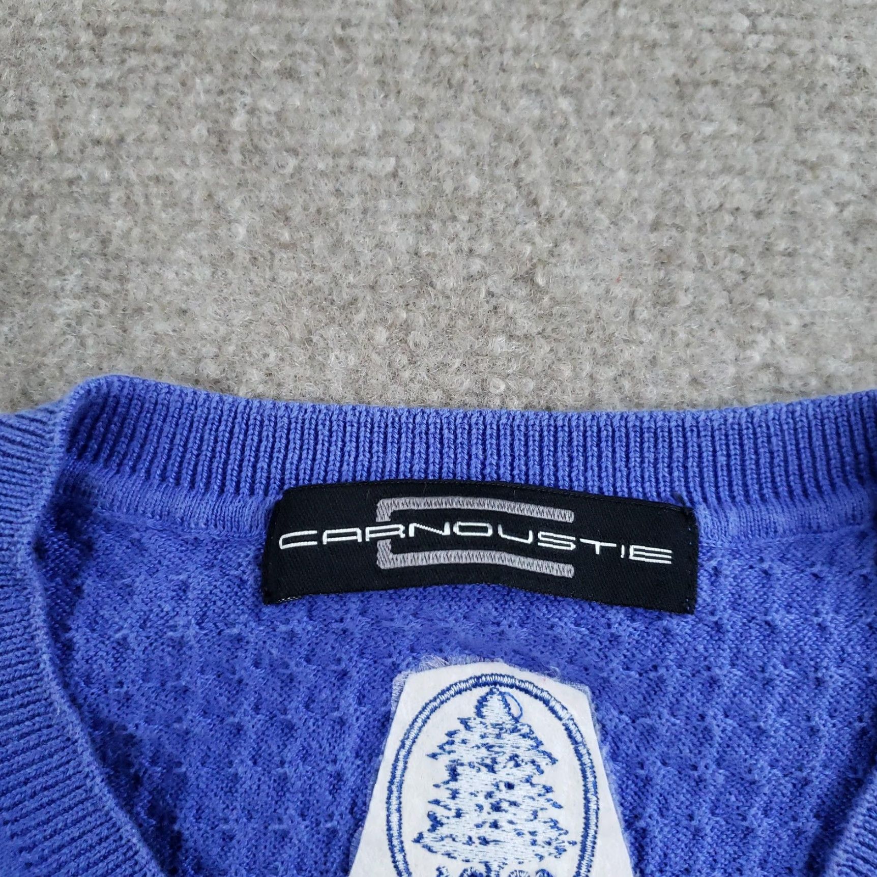 Vintage VINTAGE Carnoustie Sweater Vest Mens XL Blue Cotton V-Neck Knit - Embroidered Logo Florence Country Club Golf ZZ Size US XL / EU 56 / 4 - 5 Thumbnail