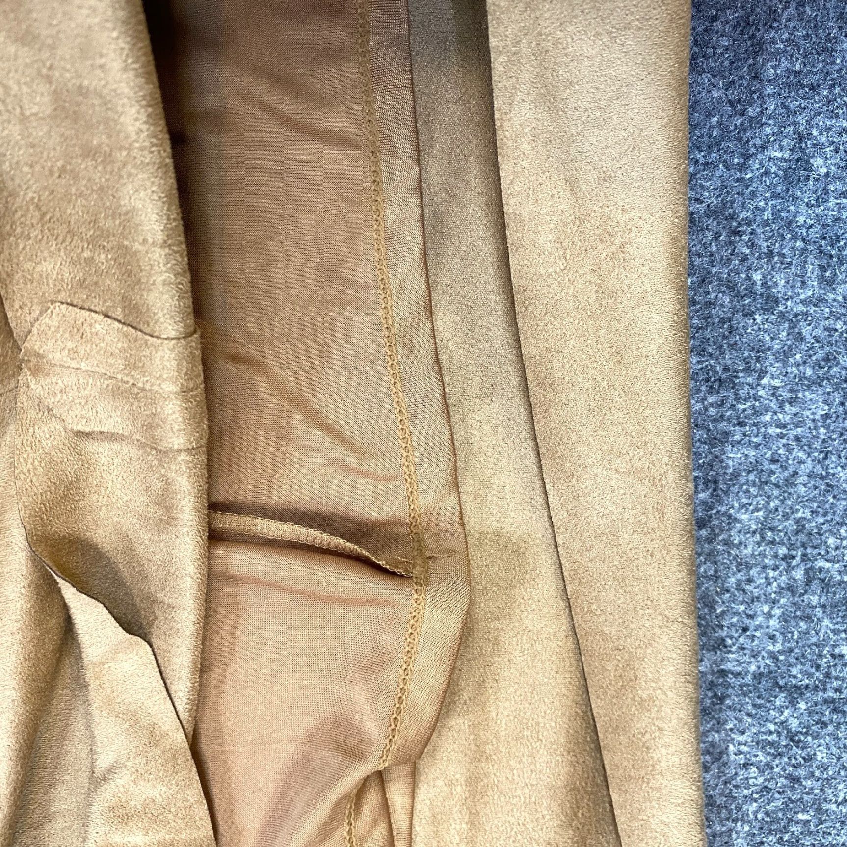Vintage Kay Unger Dress 20W Beige Solid Sheath NEW Adult Plus Knee Length Sleeveless Boat Neck Women Dress Size 3XL / US 20-22 - 6 Thumbnail