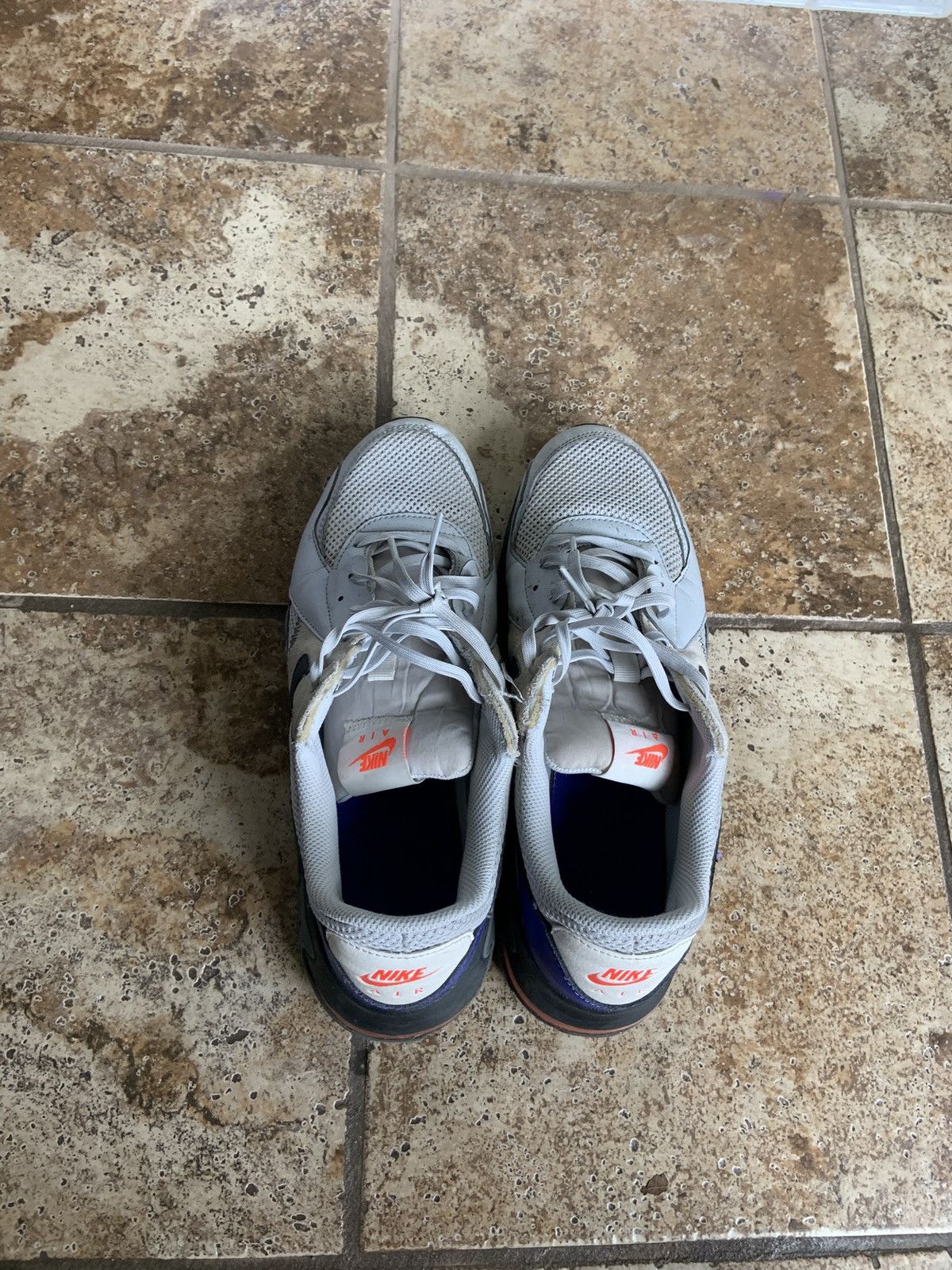 Nike Nike Air Max 90 grey and blue trainers Size US 10.5 / EU 43-44 - 3 Thumbnail