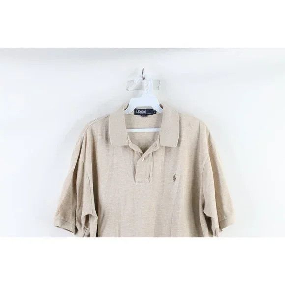 Polo Ralph Lauren Vintage 90s Ralph Lauren Faded Collared Polo Shirt Beige Size US L / EU 52-54 / 3 - 7 Thumbnail