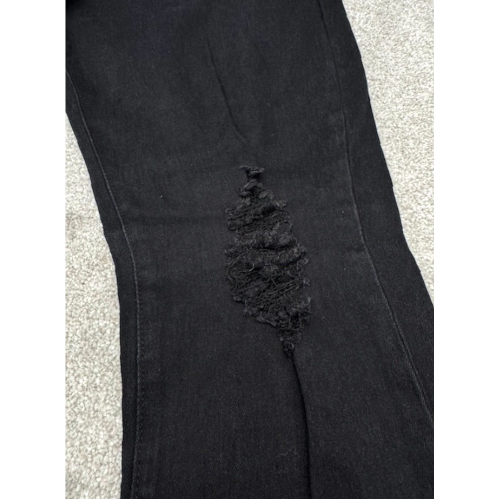 Vintage Good Counsel Jeans Men’s 44x34 Black Distressed Stretch Denim Tapered Big & Tall Mens Jeans Size US 44 / EU 60 - 3 Thumbnail
