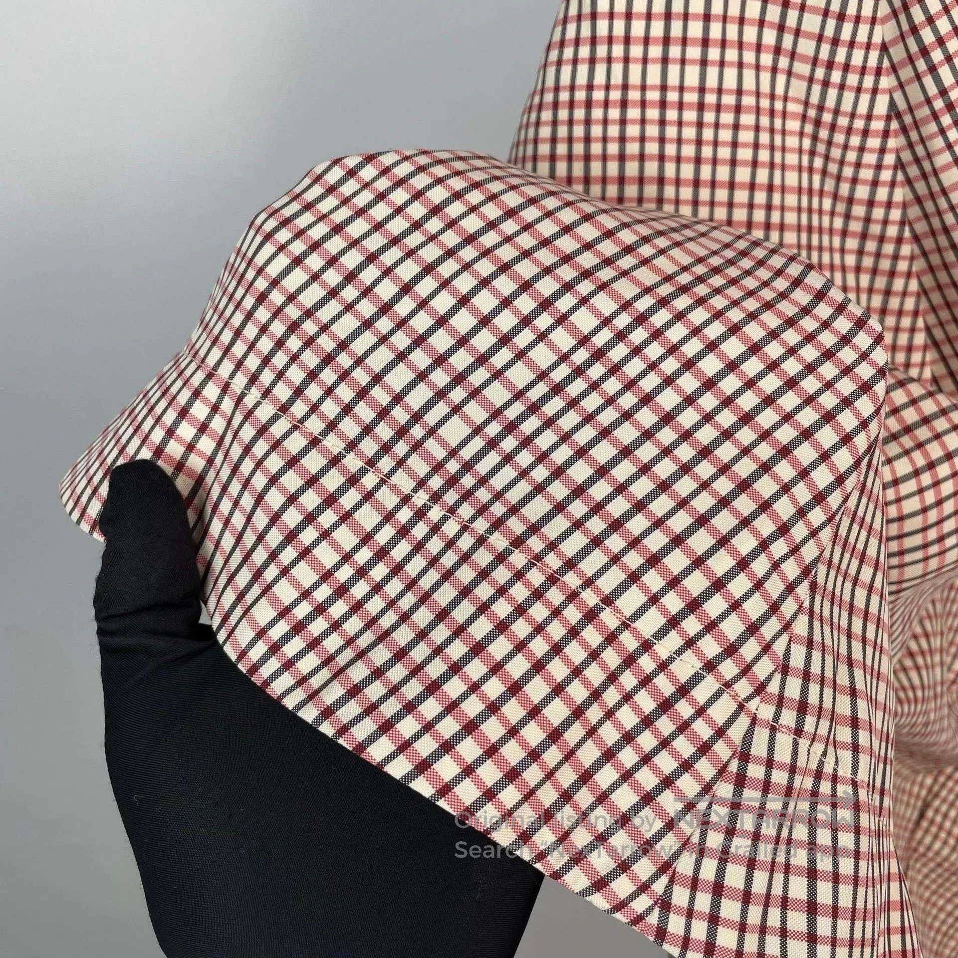 Bottega Veneta Bottega Veneta Red-Brown Plaid Midi Skirt. Size 33" - 5 Thumbnail