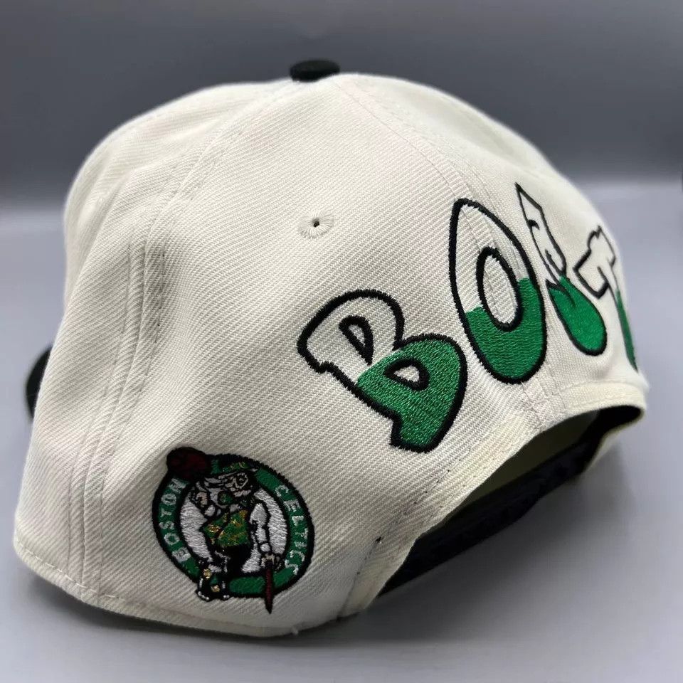 New Era × Vintage Boston Celtics Hat Men Graffiti Retro Snap Back A-Frame Size ONE SIZE - 4 Thumbnail