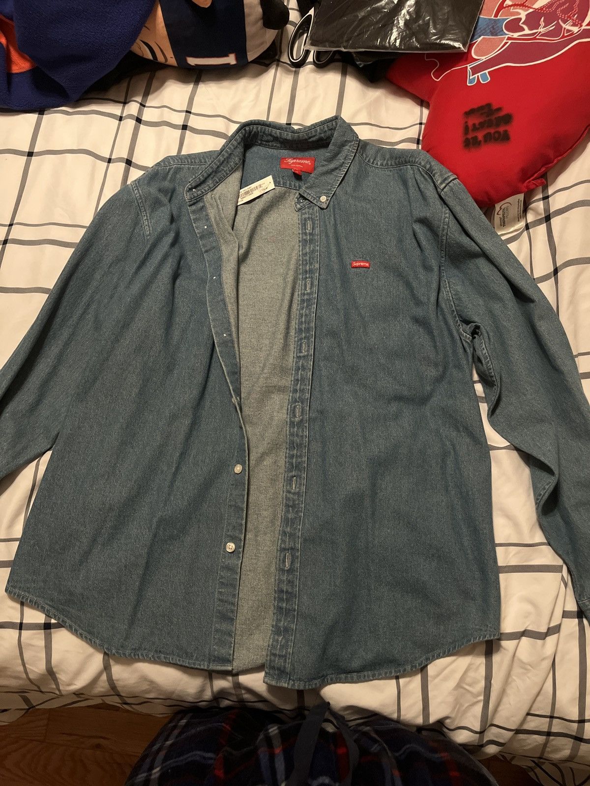 Supreme Vintage Supreme Denim Work Shirt Size Medium Size US M / EU 48-50 / 2 - 1 Thumbnail