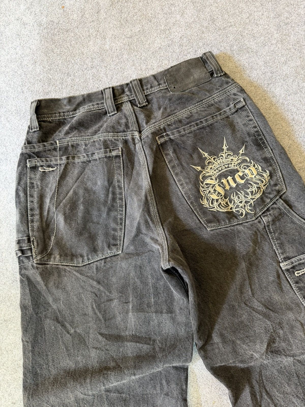 JNCO Jnco Crown Carpenter Baggy Black Grey Size US 30 / EU 46 - 2 Thumbnail