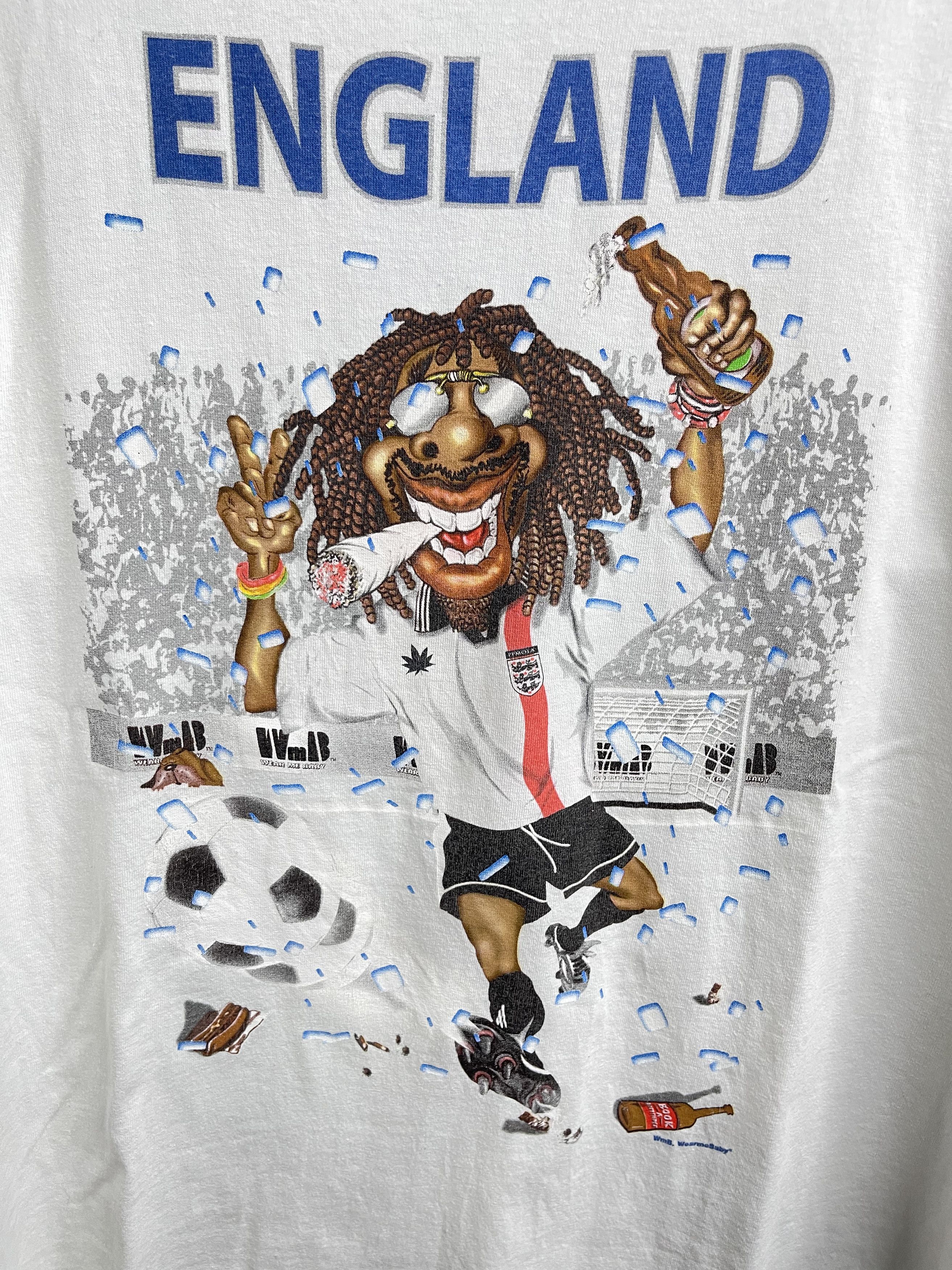 Vintage Vintage 90s Wear Me Baby Rasta Peace Parody tee XL Size US XL / EU 56 / 4 - 5 Thumbnail