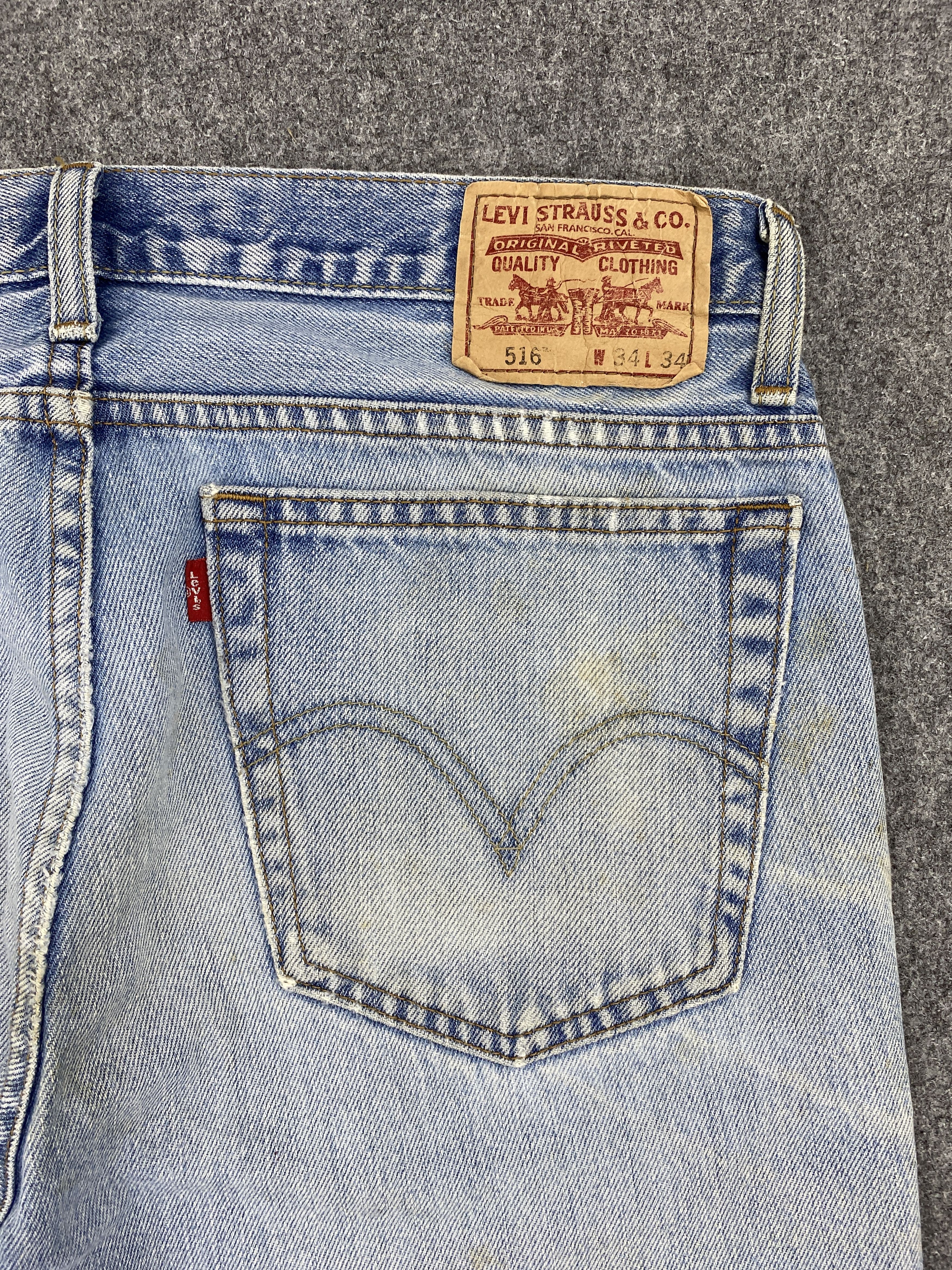 Levi's × Vintage Vintage Levis 516 Faded Blue Denim Size US 34 / EU 50 - 12 Thumbnail