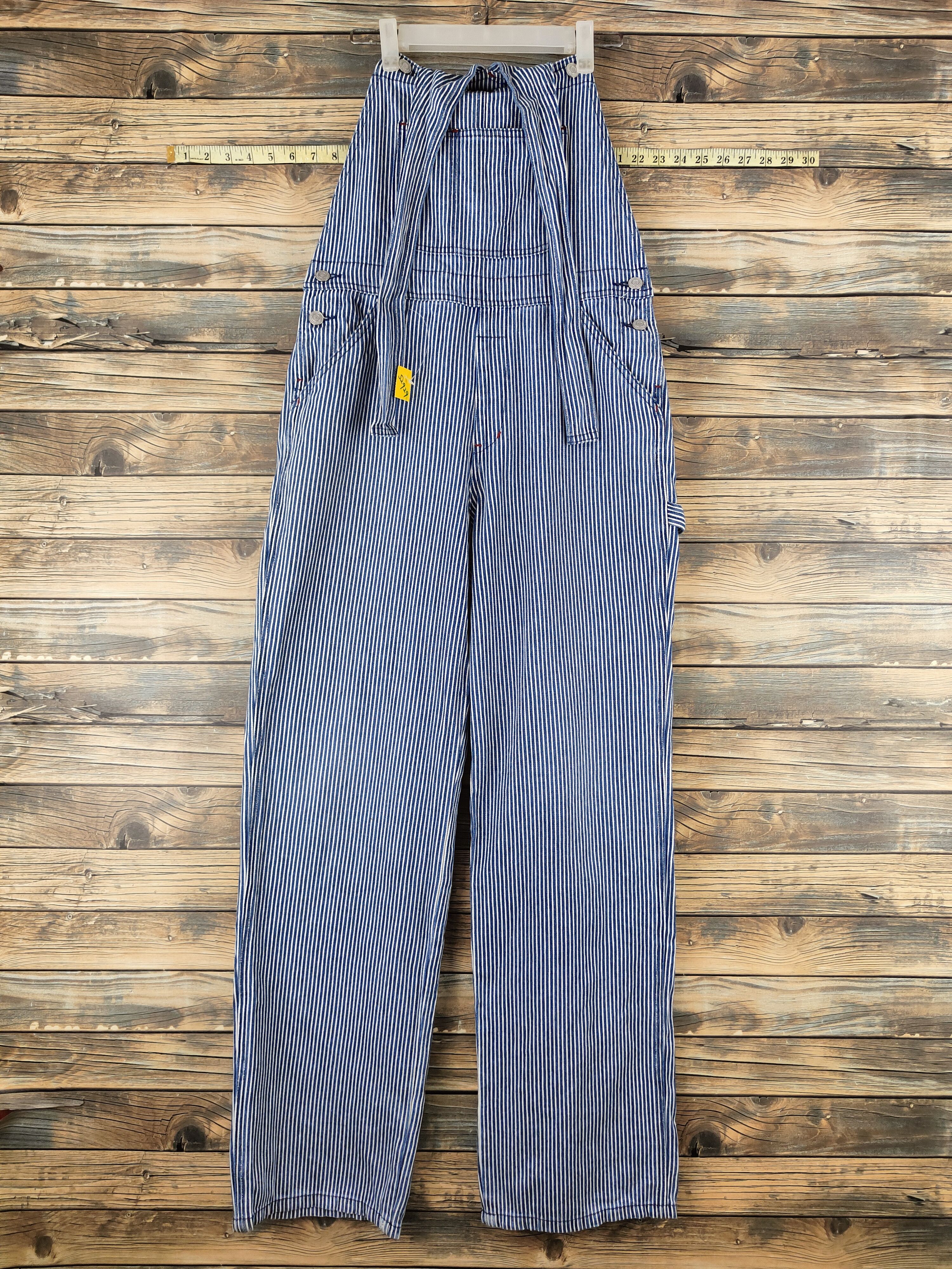 Japanese Brand Mini Valman Blue White Multipocket Jumpsuits #S2929 Size 28" / US 6 / IT 42 - 1 Thumbnail