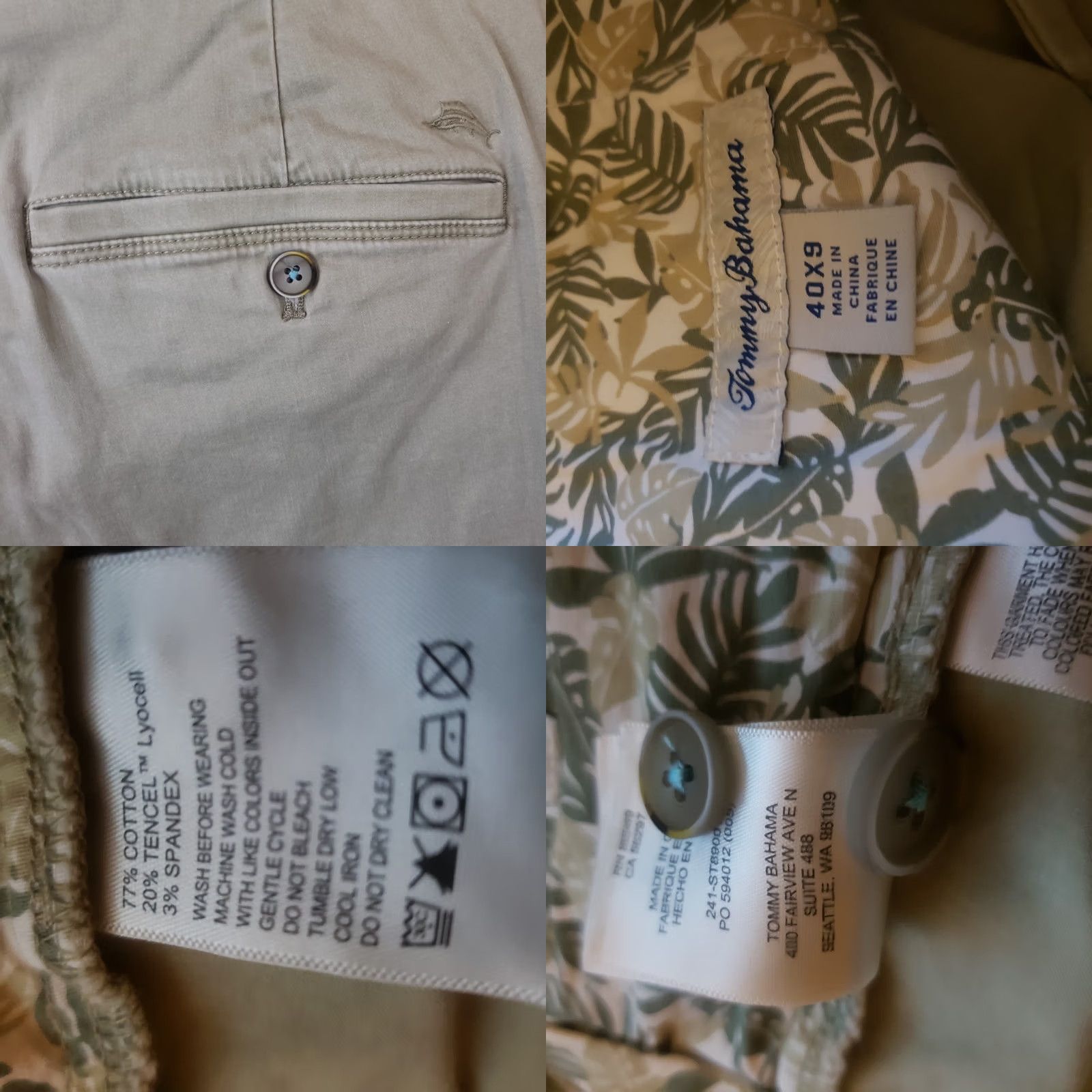 Tommy Bahama Tommy Bahama Green Chino Shorts Men Sz 40 Cotton Tencel Spandex Golf 9” Inseam Size US 40 / EU 56 - 8 Thumbnail