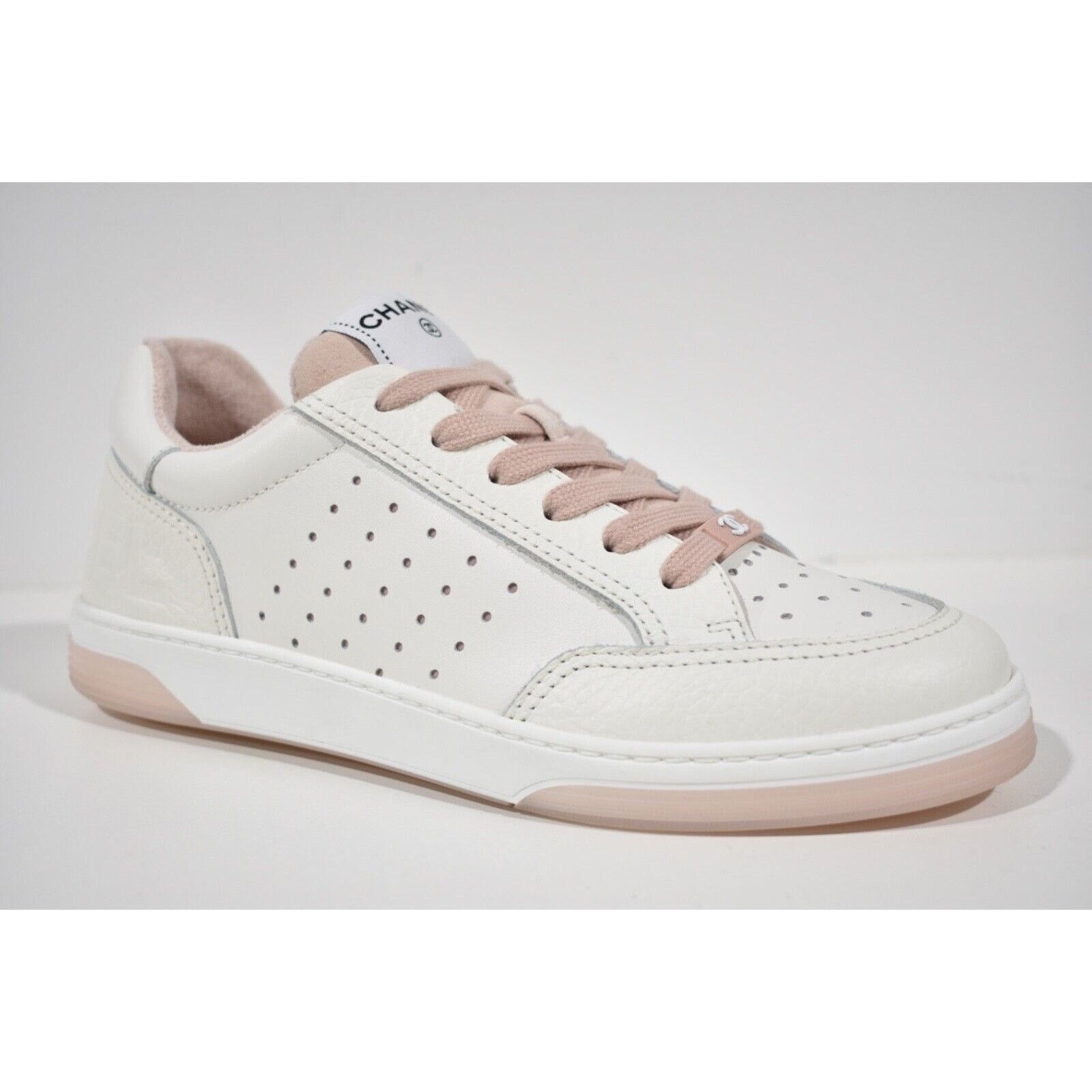 Chanel 22P Leather CC Flat Lace Up Tie Runner Trainer Sneaker 39 Size US 9 / IT 39 - 2 Thumbnail