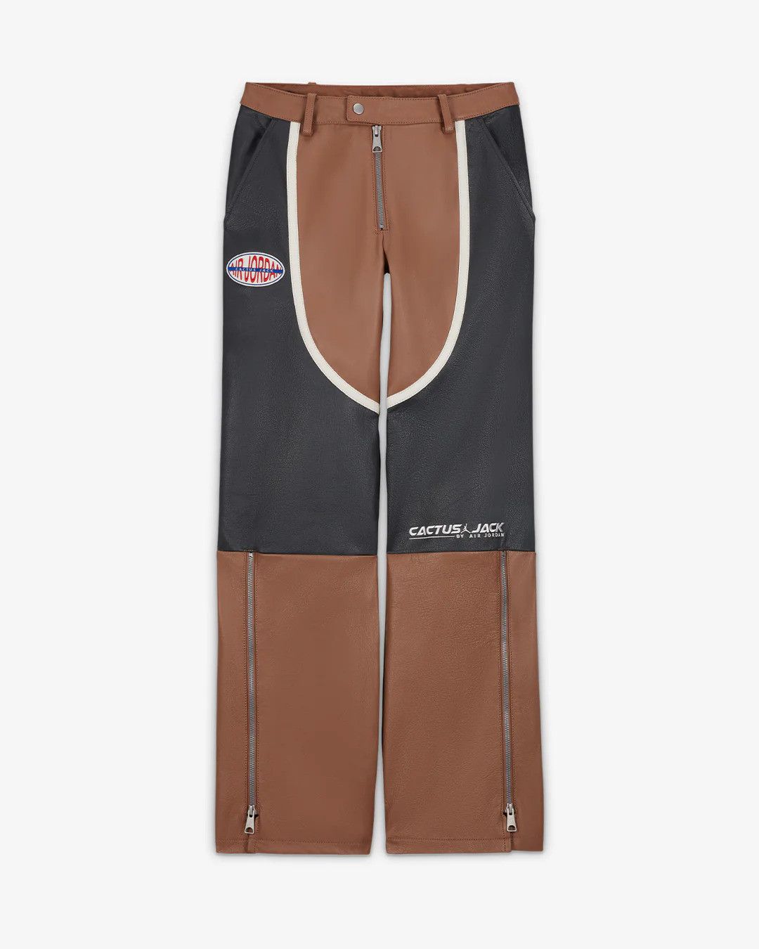 Jordan Brand × Travis Scott Jordan x Travis Scott Cactus Jack Leather Pants Archaeo Size 25" / US 0 / IT 36 - 1 Thumbnail