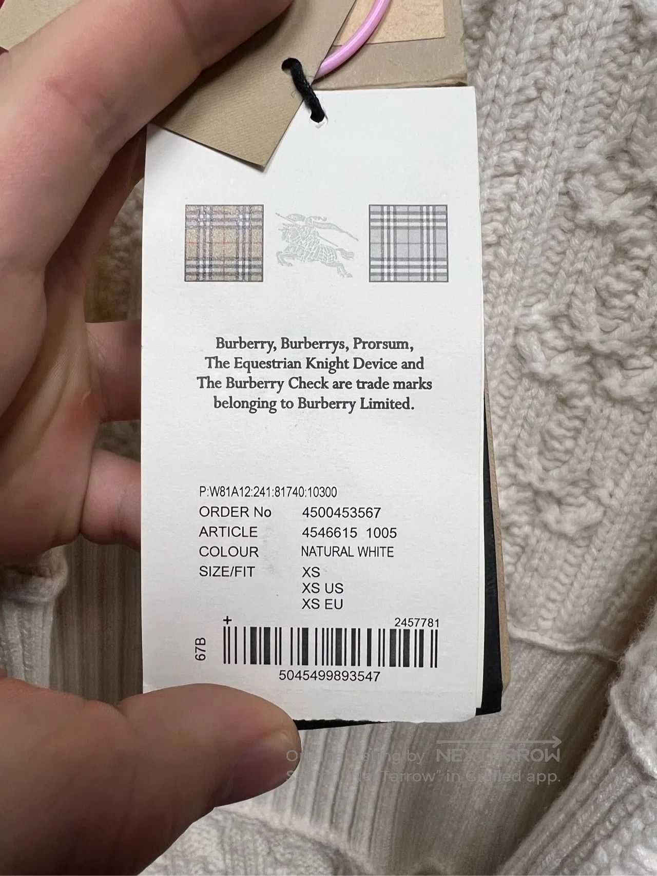 Burberry Burberry Terry Coarse Knitted Wool Cardigan Size XS / US 0-2 / IT 36-38 - 3 Thumbnail