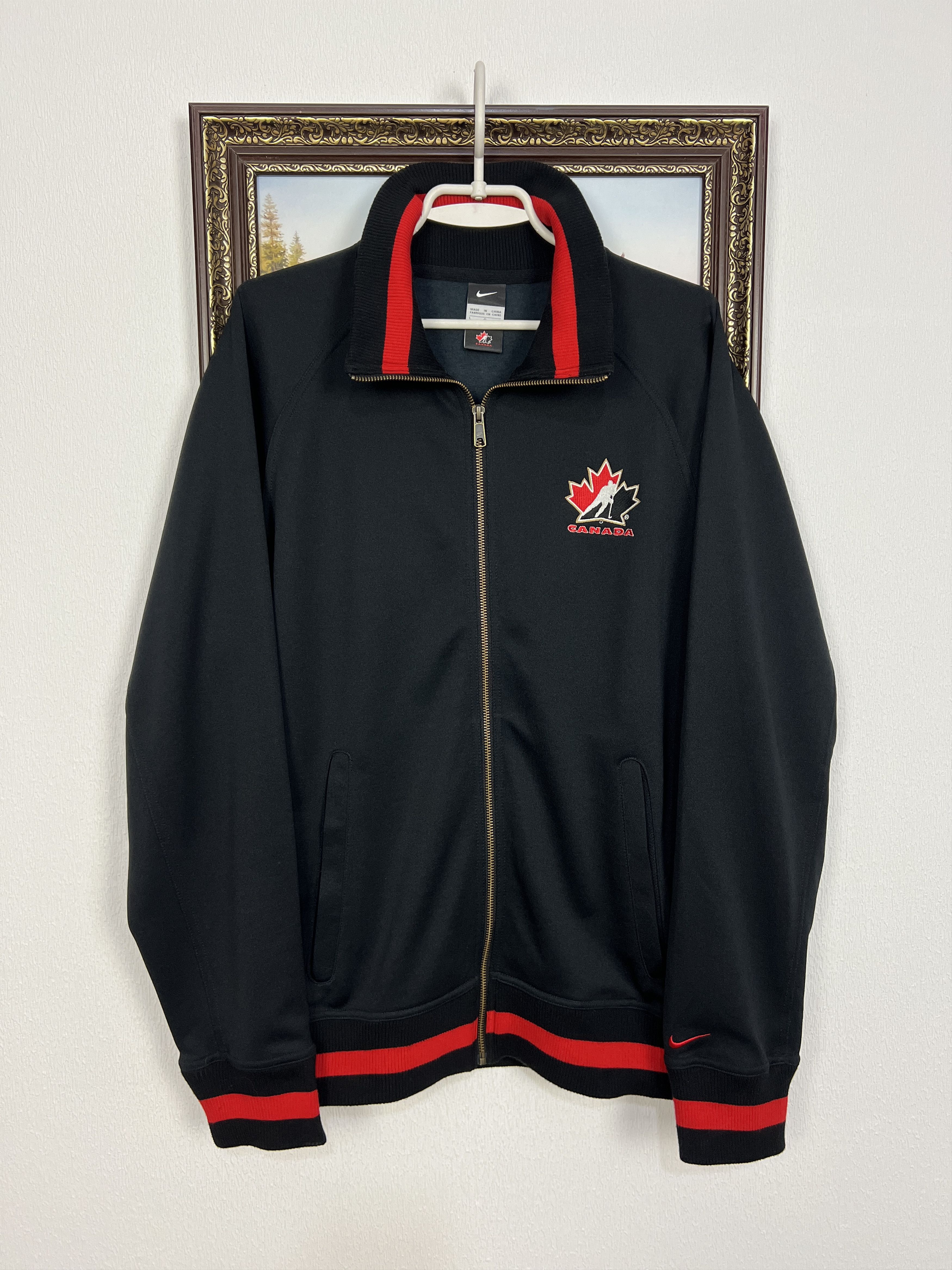 Nike Canada Ice Hockey Train Jacket Track Top Zip National Rare Size US L / EU 52-54 / 3 - 1 Thumbnail