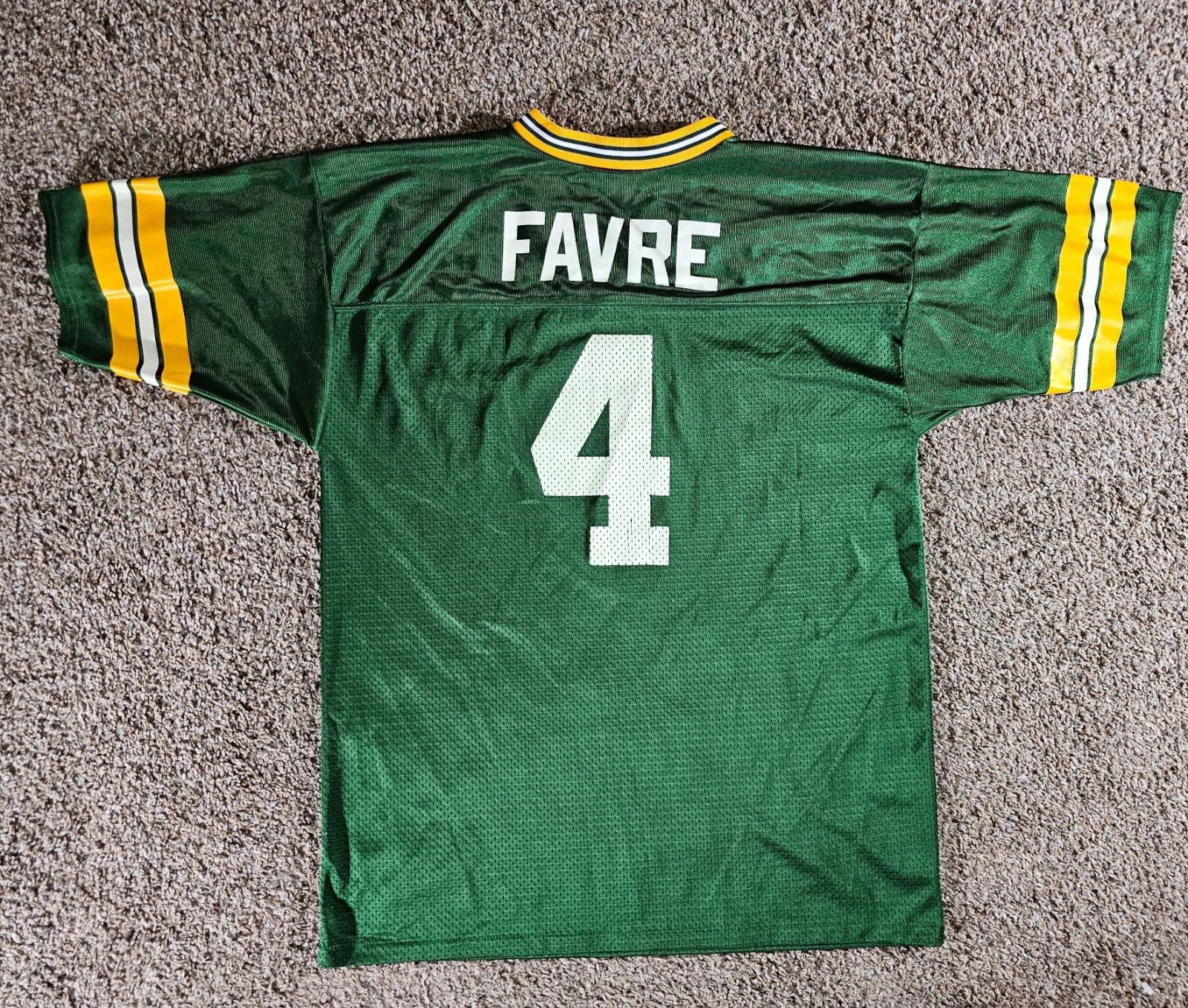 NFL Vintage Logo Brett Favre NFL Football Jersey Youth XL 18-20 Size US XL / EU 56 / 4 - 7 Thumbnail