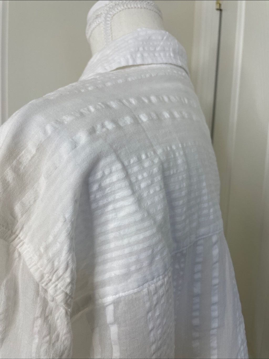 American Eagle Outfitters NWT Aerie Seersucker Oversized Cover-Up Button Down Shirt M Size M / US 6-8 / IT 42-44 - 6 Thumbnail