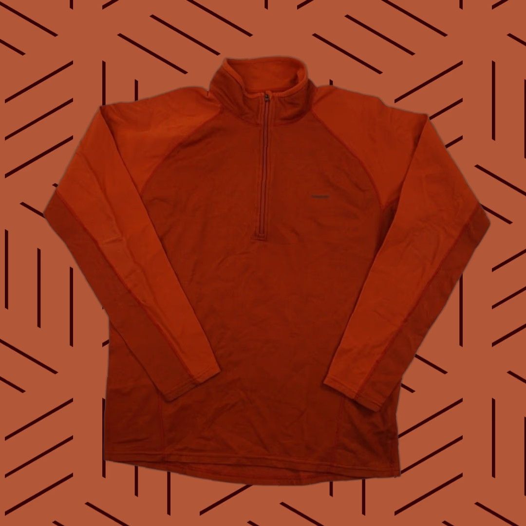 Patagonia Patagonia Capilene 3 Midweight Base Layer Mens L Orange Zip-Neck Polartec Shirt Size US L / EU 52-54 / 3 - 1 Thumbnail