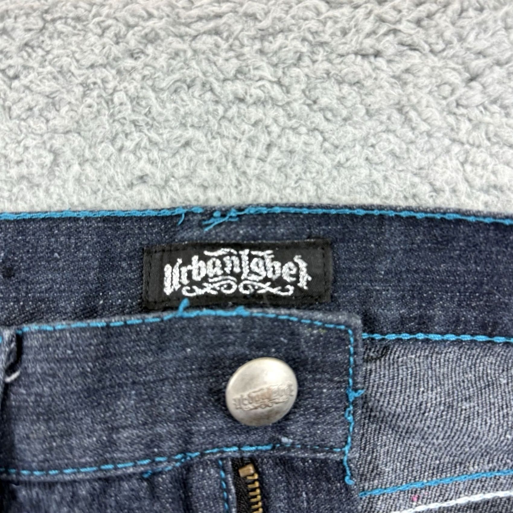 Vintage VINTAGE Urban Label Jeans Mens 32x32 Blue Baggy Wide Leg Hip Hop Cyber Y2K Size US 32 / EU 48 - 6 Thumbnail