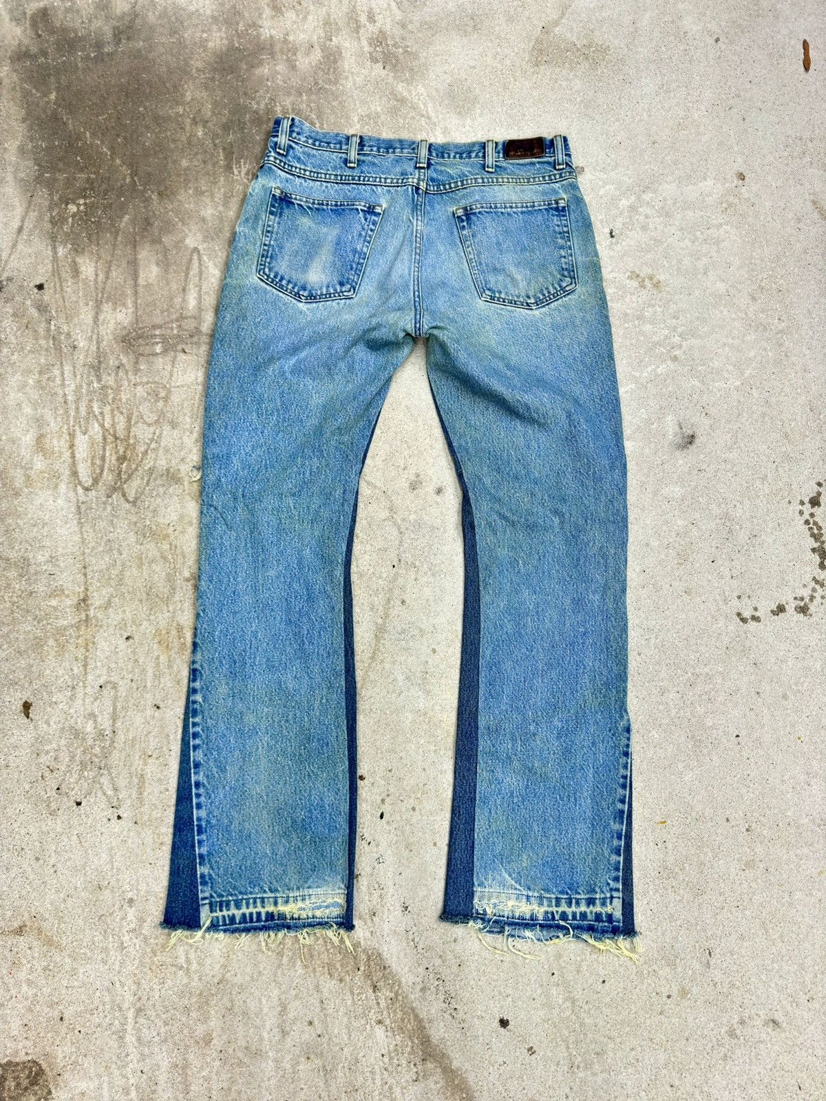 Levi's × Vintage Vintage 32x32 Distressed & Flare Jeans 90s Denim Boro Patch Size US 32 / EU 48 - 6 Thumbnail