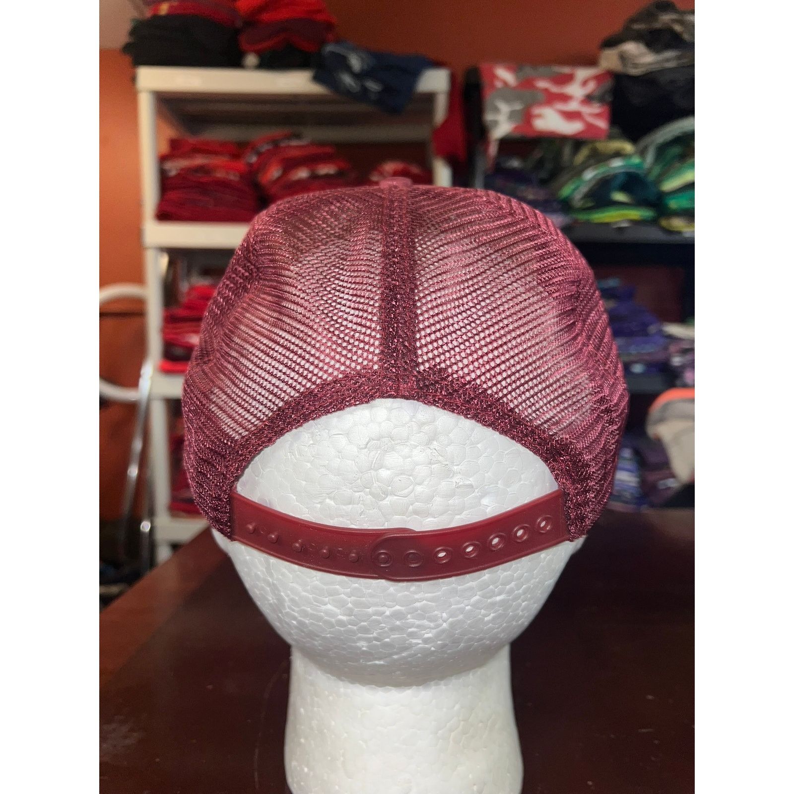 Vintage Vintage Maroon Blank Hat Dark Red George Washington Dollar Size ONE SIZE - 4 Thumbnail